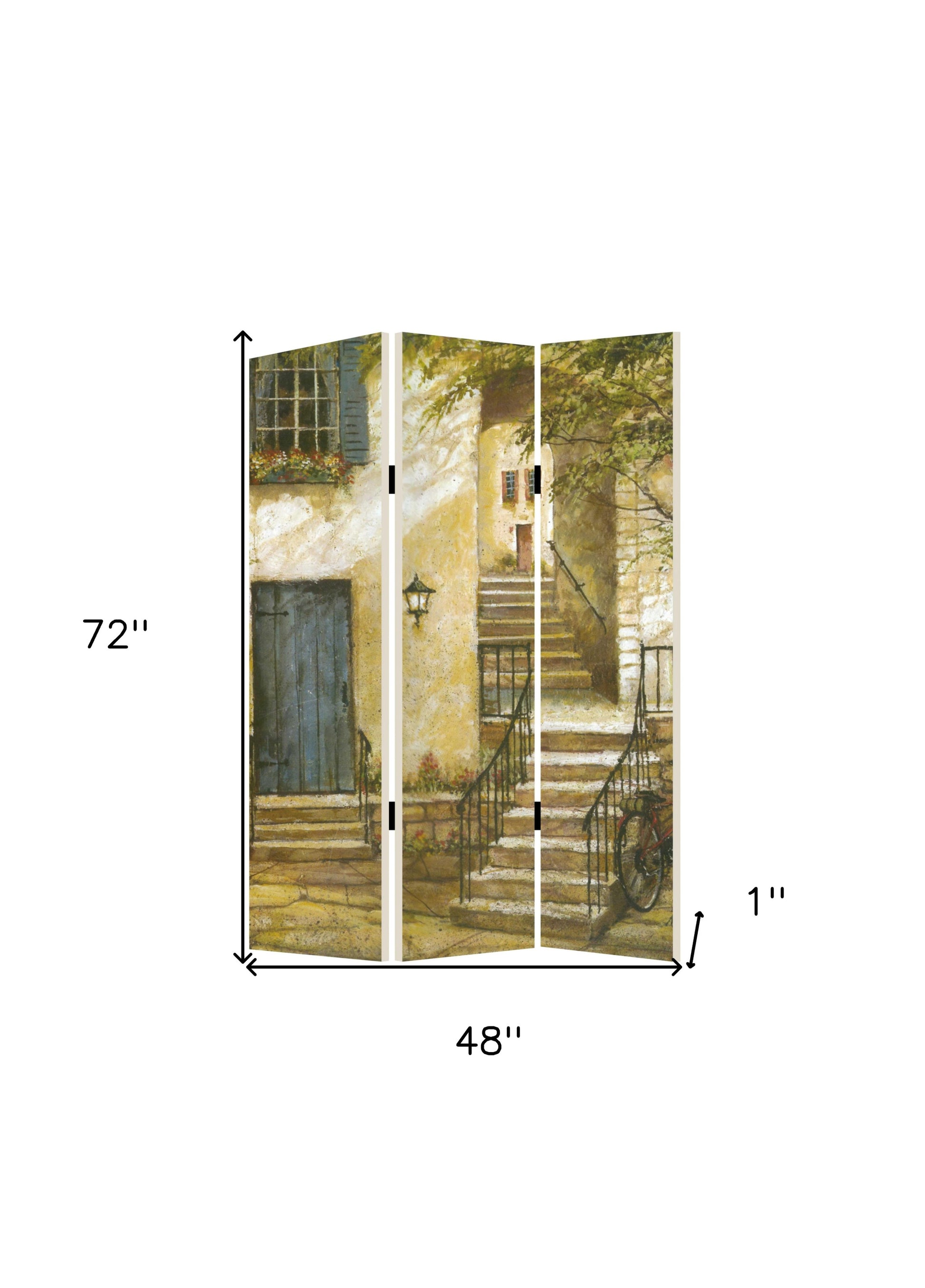 48 X 72 Multi Color European Promenade Screen-Room Dividers-DECOROLALA