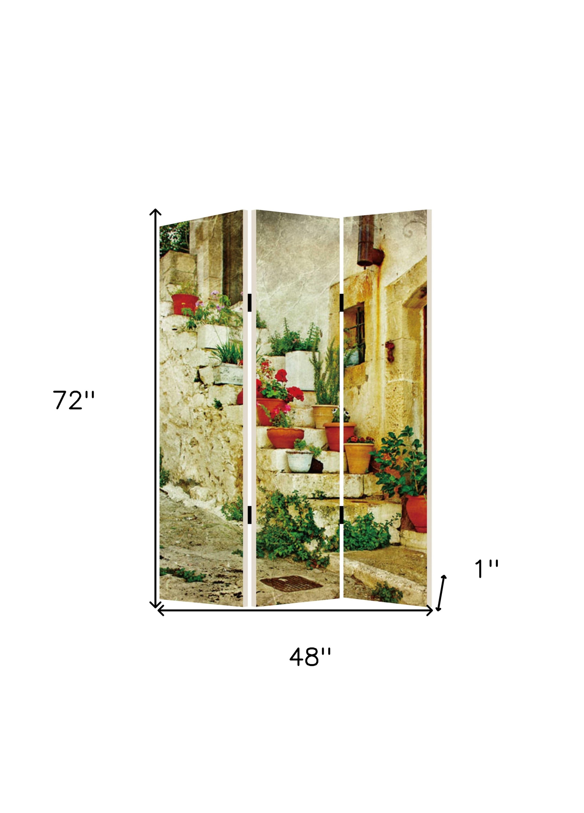 48 X 72 Multi Color Spanish Tidings Screen-Room Dividers-DECOROLALA