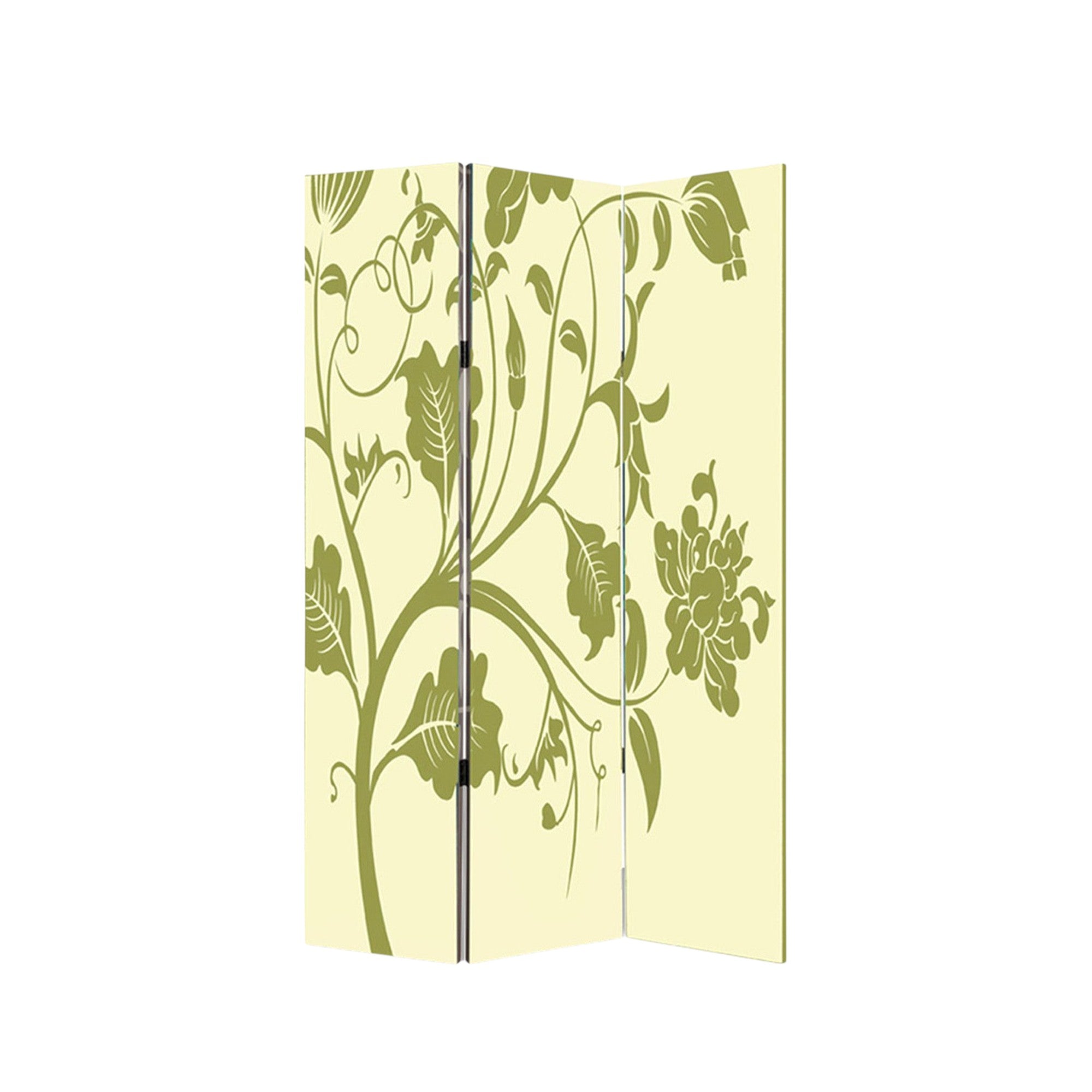 48" X 72" Multi Color Wood Canvas 3 Panel Screen-Room Dividers-DECOROLALA