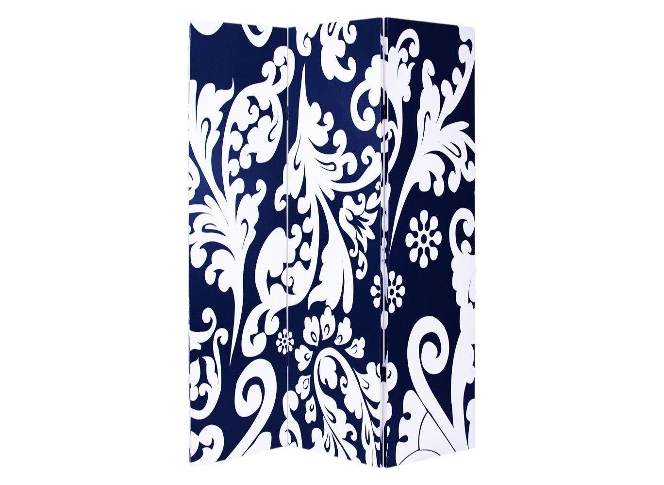 48" X 72" Multi Color Wood Canvas 3 Panel Screen-Room Dividers-DECOROLALA