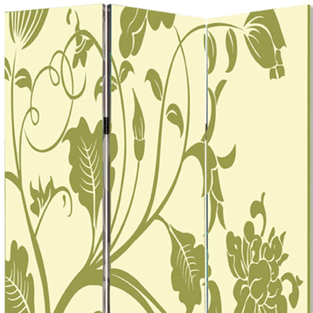 48" X 72" Multi Color Wood Canvas 3 Panel Screen-Room Dividers-DECOROLALA