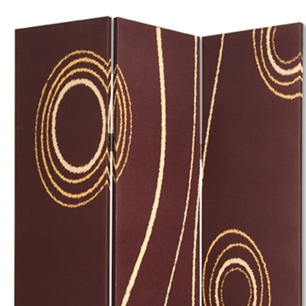 48" X 72" Multi Color Wood Canvas 3 Panel Screen-Room Dividers-DECOROLALA