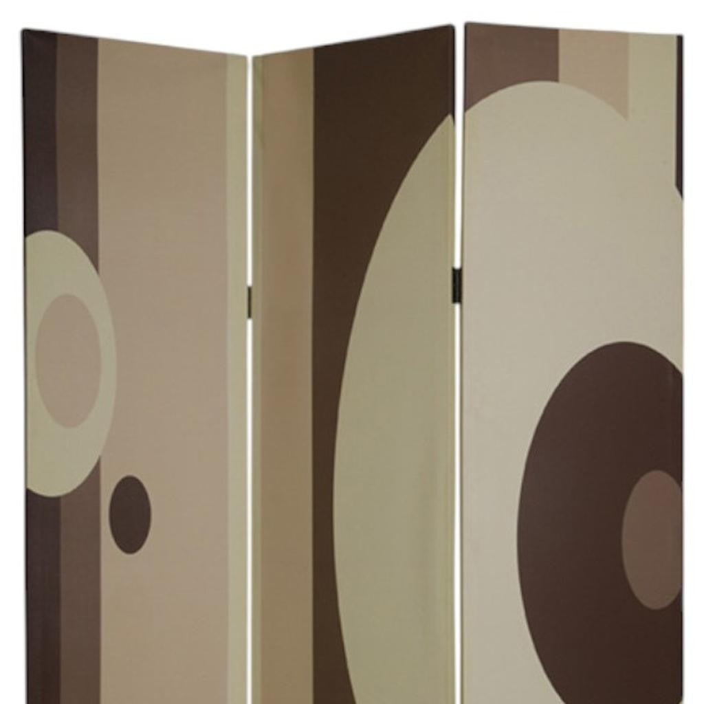 48" X 72" Multi Color Wood Canvas 3 Panel Screen-Room Dividers-DECOROLALA