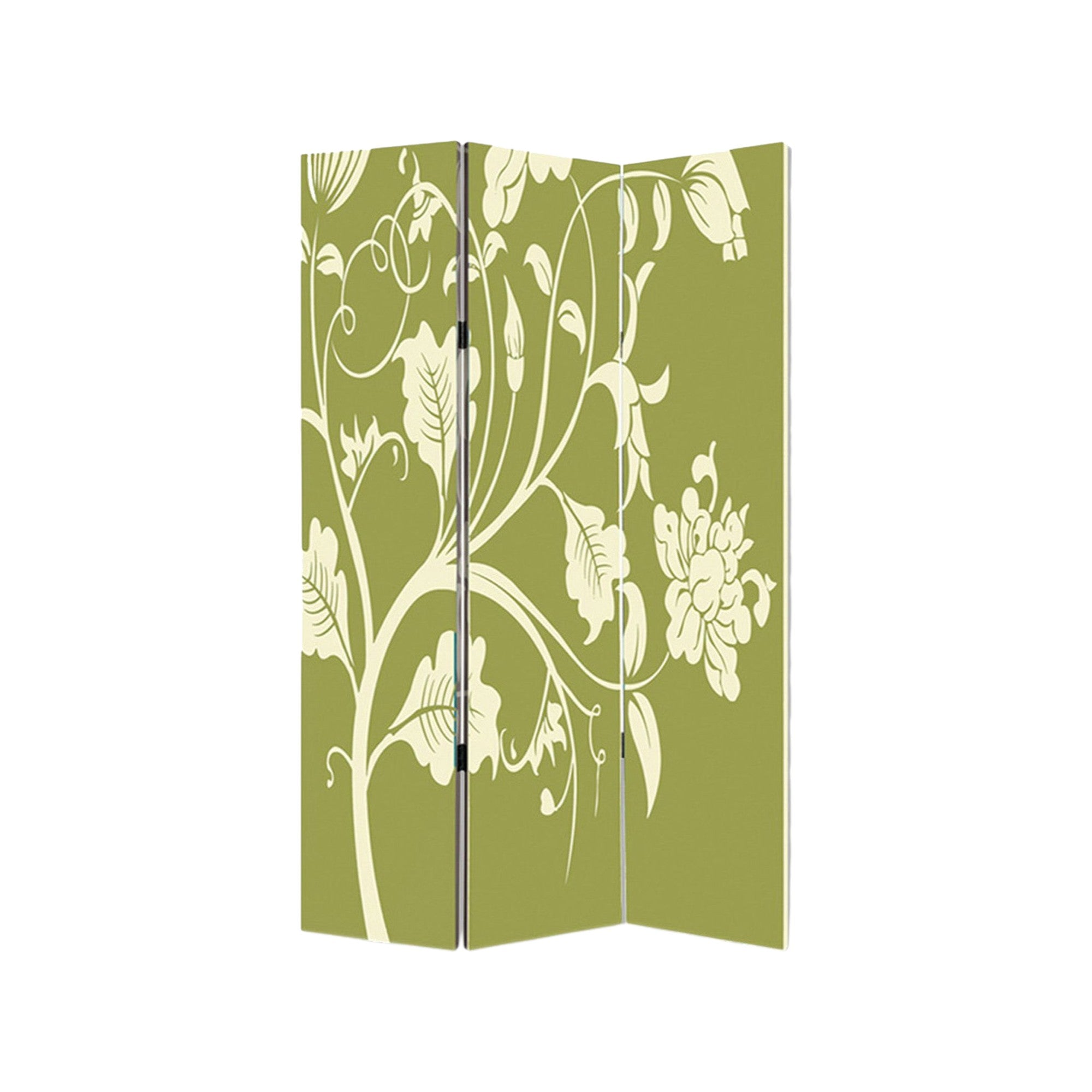 48" X 72" Multi Color Wood Canvas 3 Panel Screen-Room Dividers-DECOROLALA