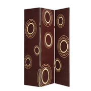 48" X 72" Multi Color Wood Canvas 3 Panel Screen-Room Dividers-DECOROLALA