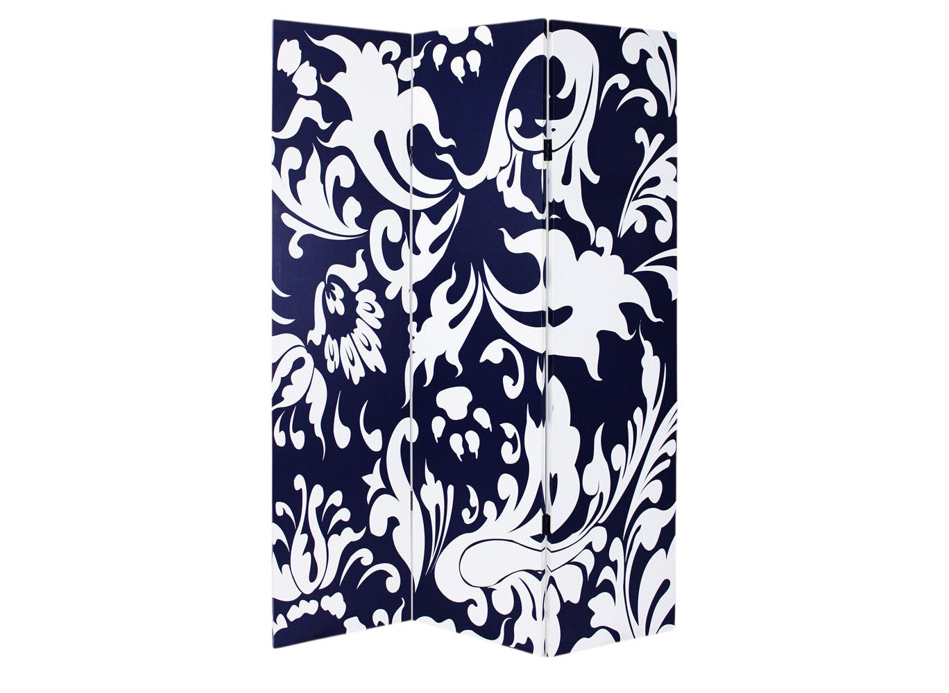 48" X 72" Multi Color Wood Canvas 3 Panel Screen-Room Dividers-DECOROLALA