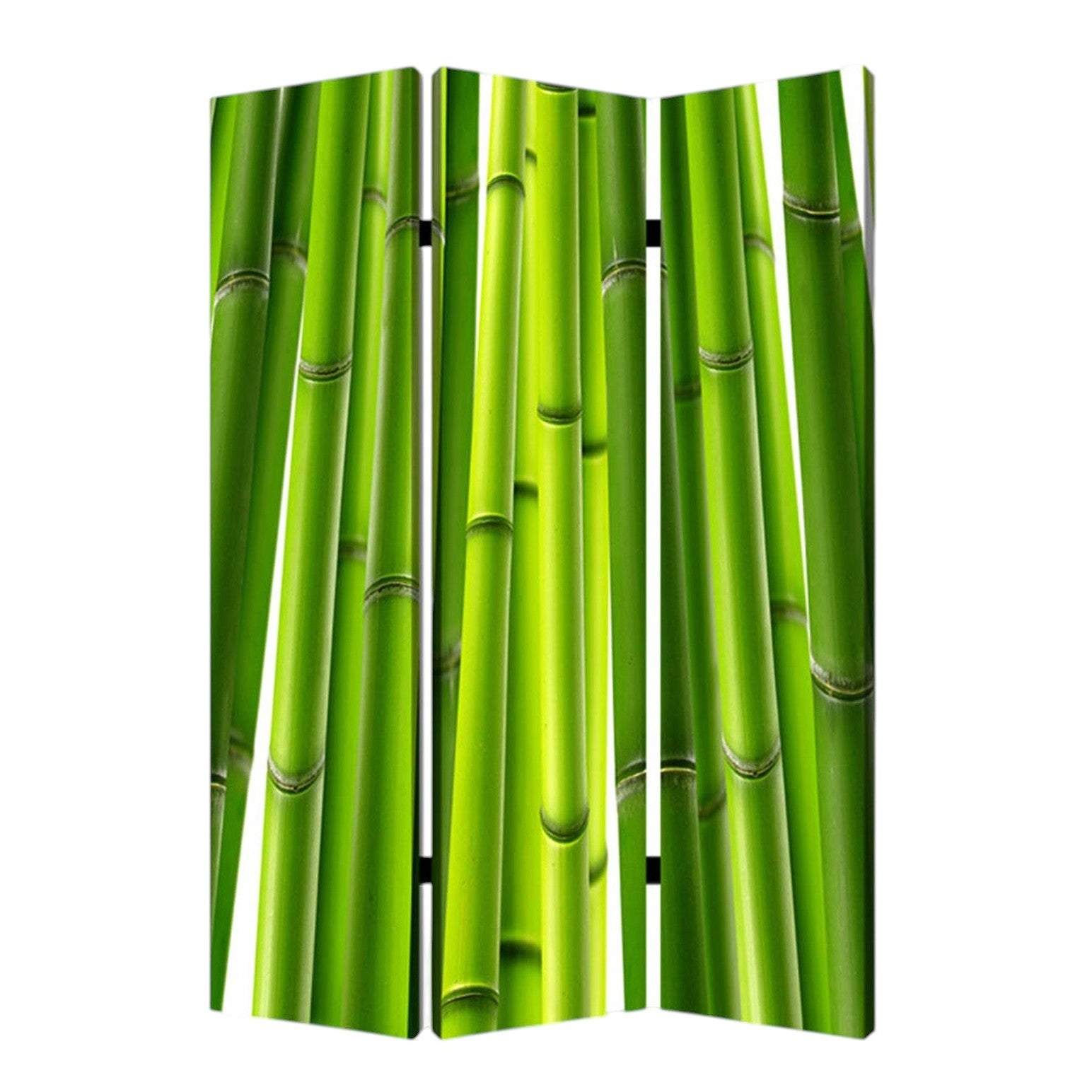 48" X 72" Multi Color Wood Canvas Bamboo Screen-Room Dividers-DECOROLALA