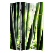 48" X 72" Multi Color Wood Canvas Bamboo Screen-Room Dividers-DECOROLALA