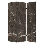 48" X 72" Multi Color Wood Canvas Black Marble Screen-Room Dividers-DECOROLALA