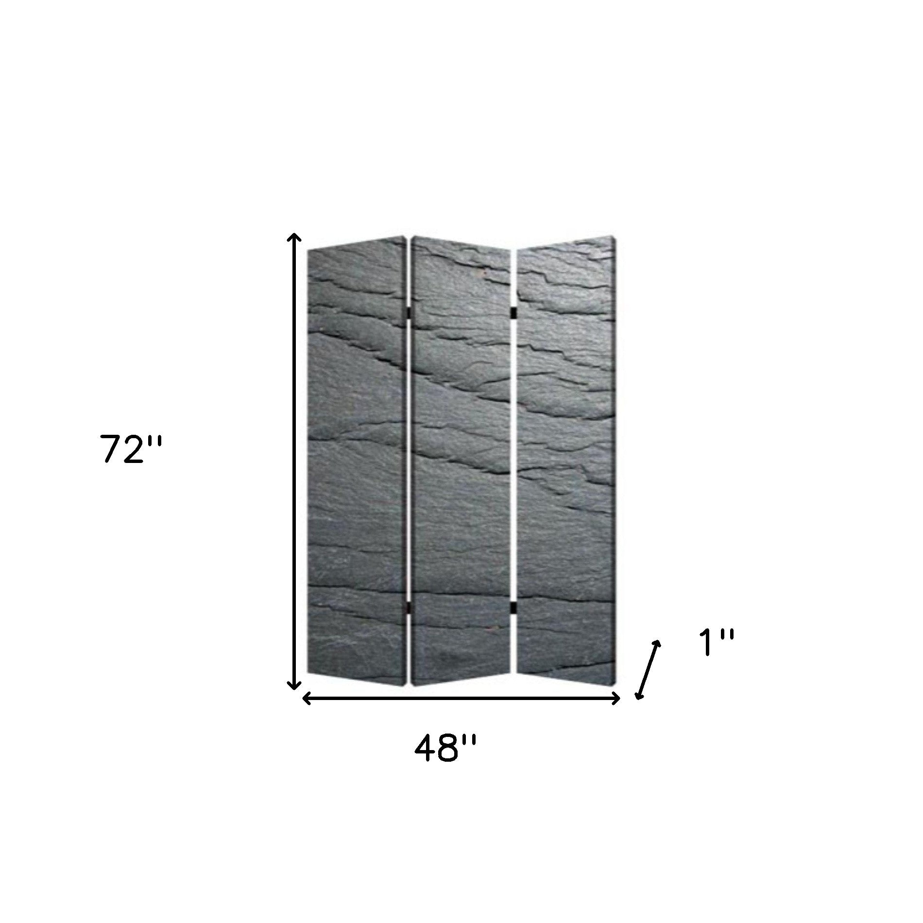 48" X 72" Multi Color Wood Canvas Black Slate Screen-Room Dividers-DECOROLALA