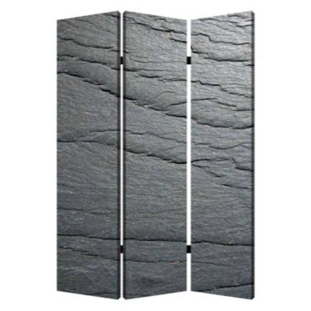 48" X 72" Multi Color Wood Canvas Black Slate Screen-Room Dividers-DECOROLALA
