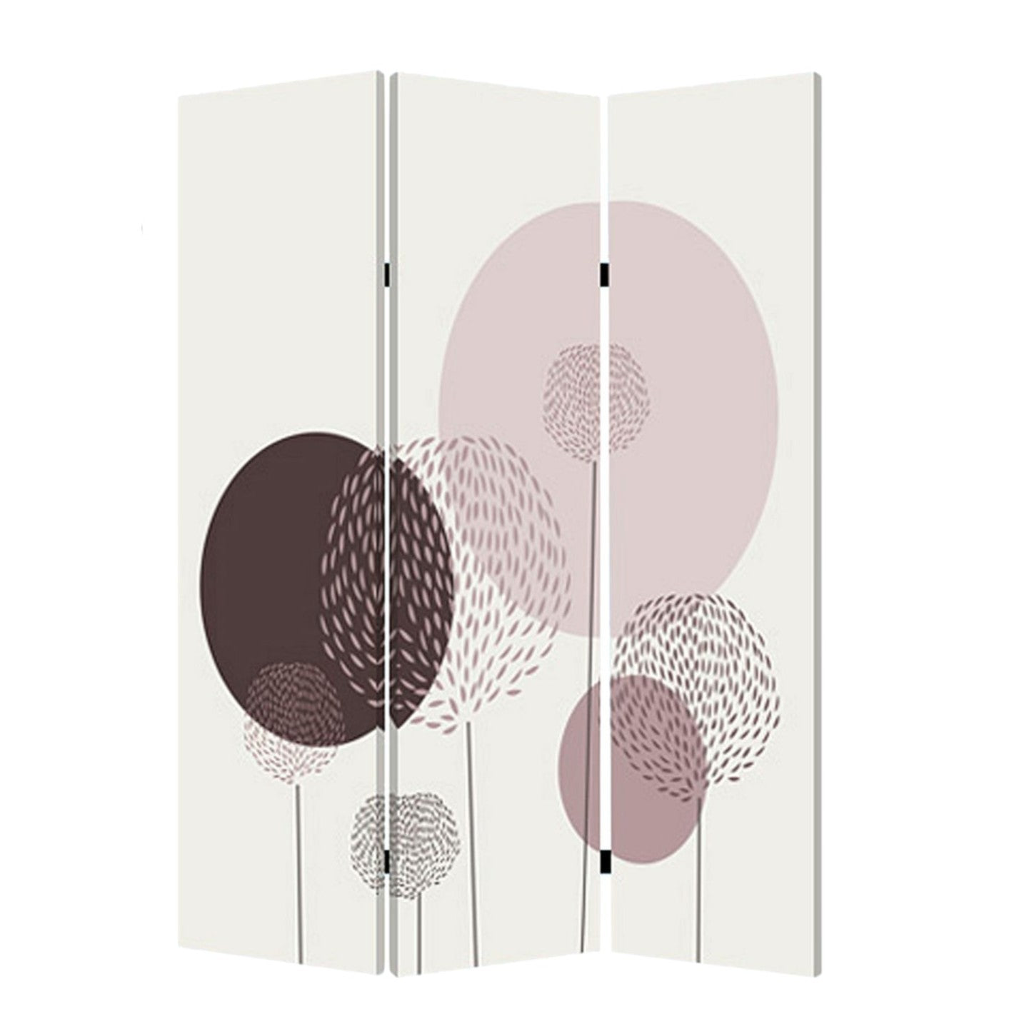 48 X 72 Multi Color Wood Canvas Floral Buds Screen-Room Dividers-DECOROLALA