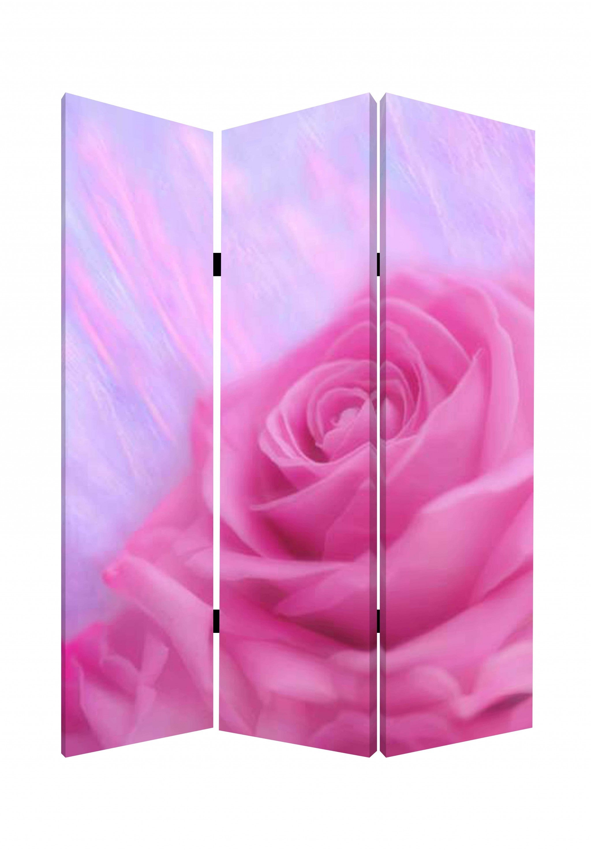 48 X 72 Multi Color Wood Canvas Flourish Screen-Room Dividers-DECOROLALA