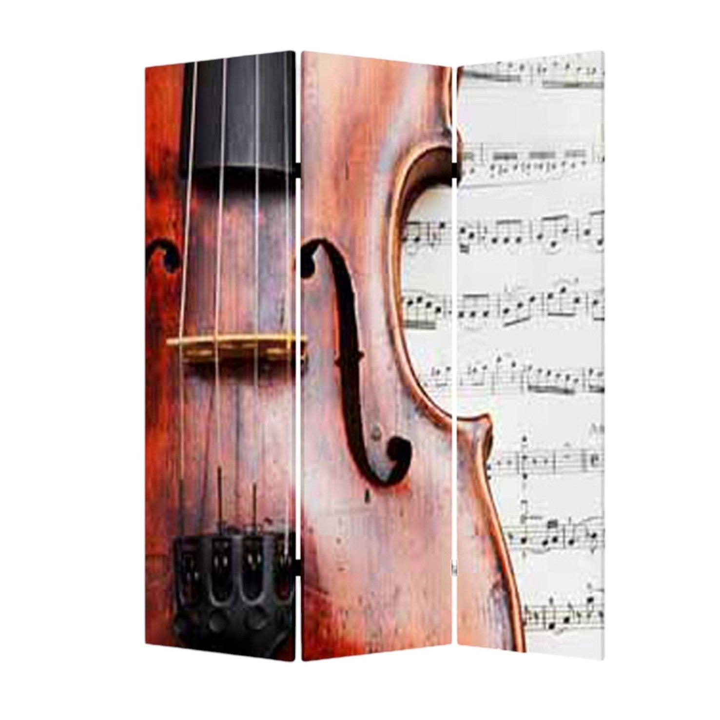 48 X 72 Multi Color Wood Canvas Music Screen-Room Dividers-DECOROLALA