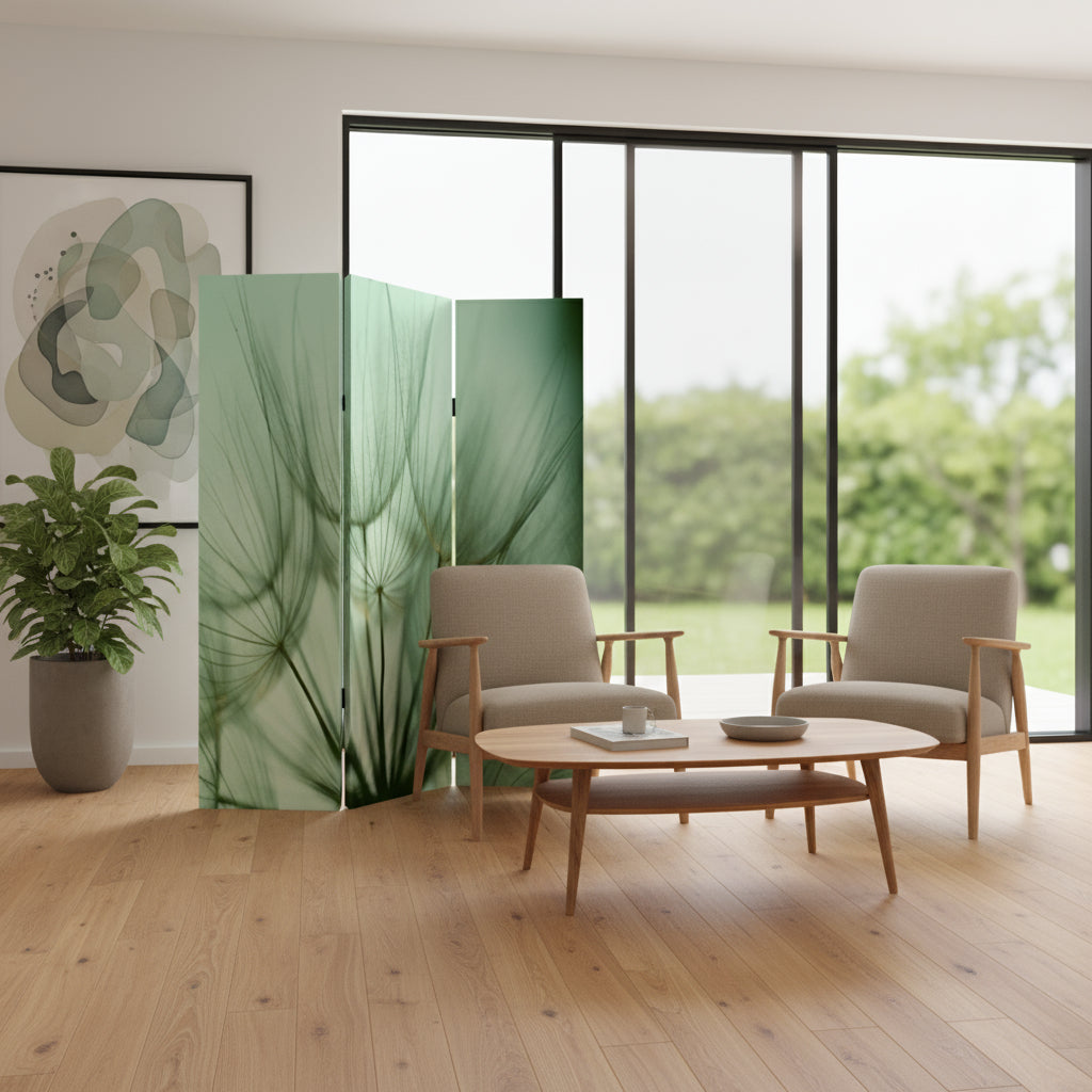 48" X 72" Multi Color Wood Canvas Rain Screen-Room Dividers-DECOROLALA