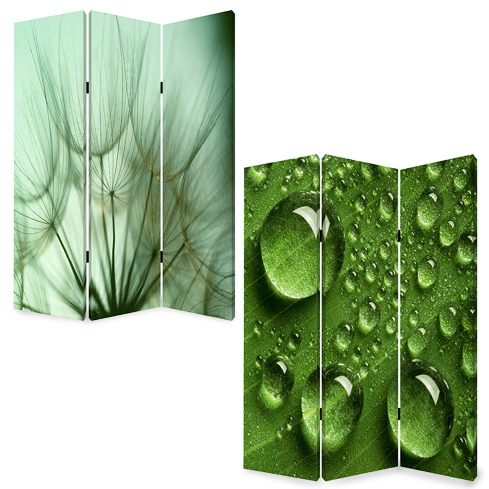 48" X 72" Multi Color Wood Canvas Rain Screen-Room Dividers-DECOROLALA