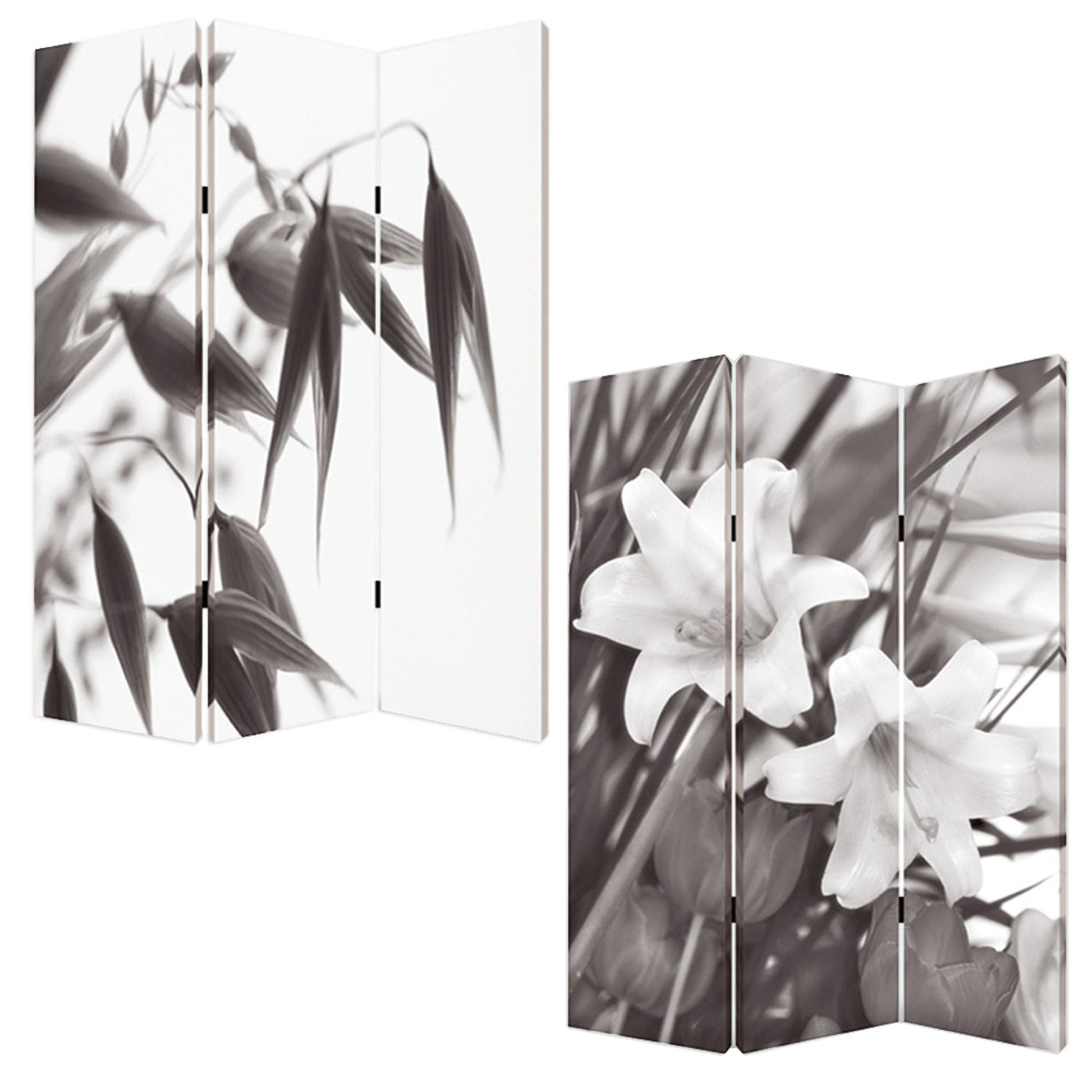 48" X 72" Multi Color Wood Canvas Screen-Room Dividers-DECOROLALA