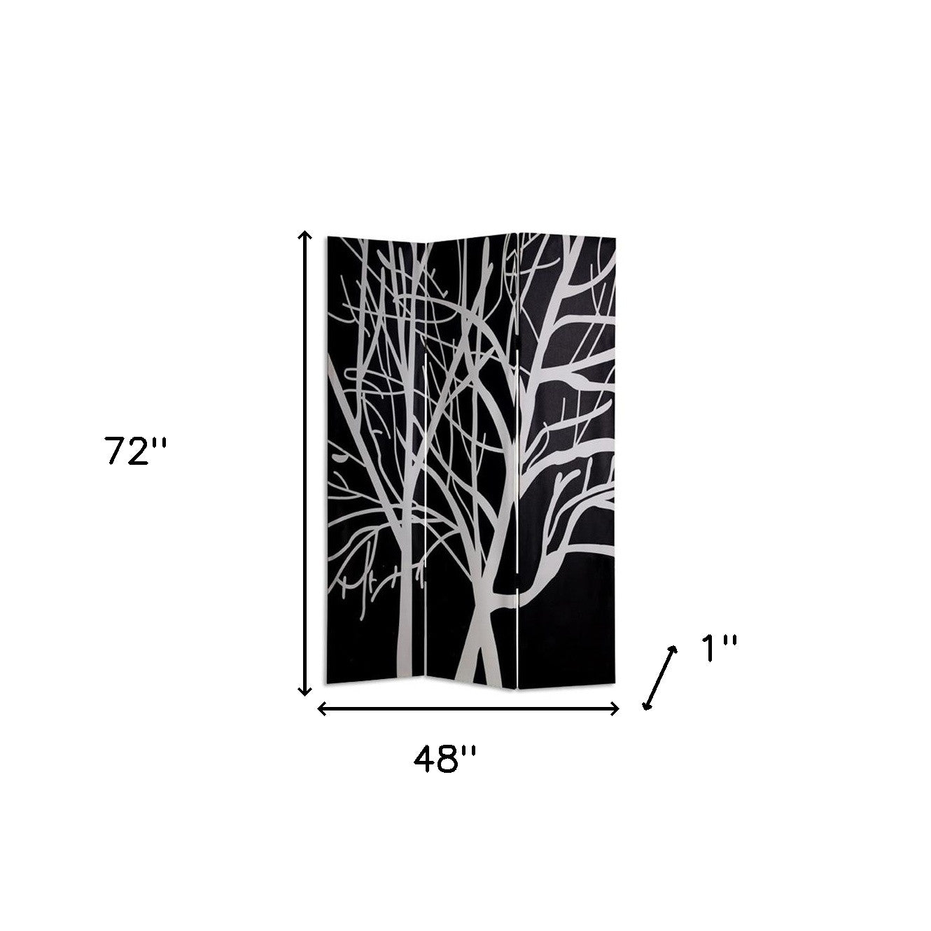 48" X 72" Multi Color Wood Canvas Tranquillity Screen-Room Dividers-DECOROLALA