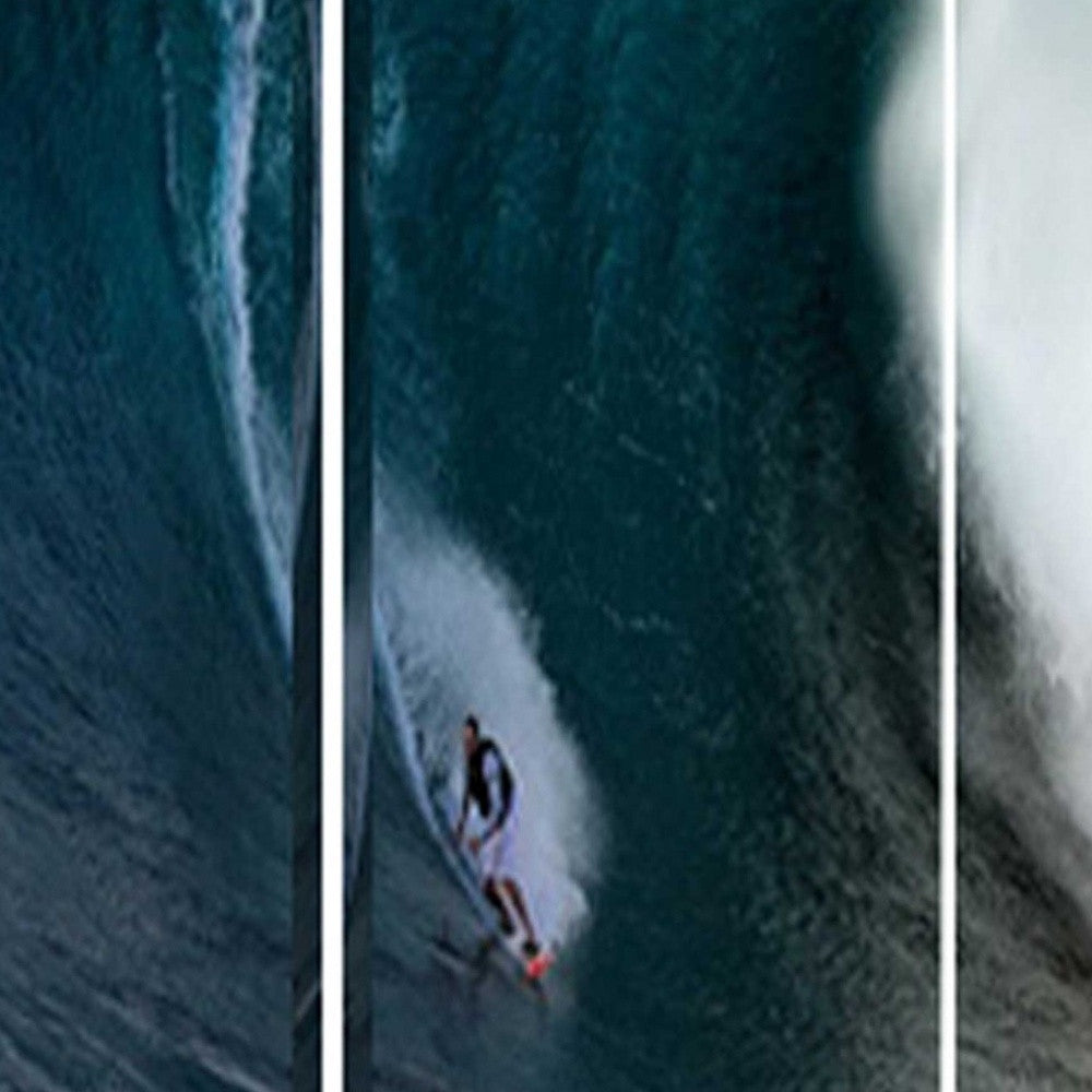 48 X 72 Multi Color Wood Canvas Wave Screen-Room Dividers-DECOROLALA