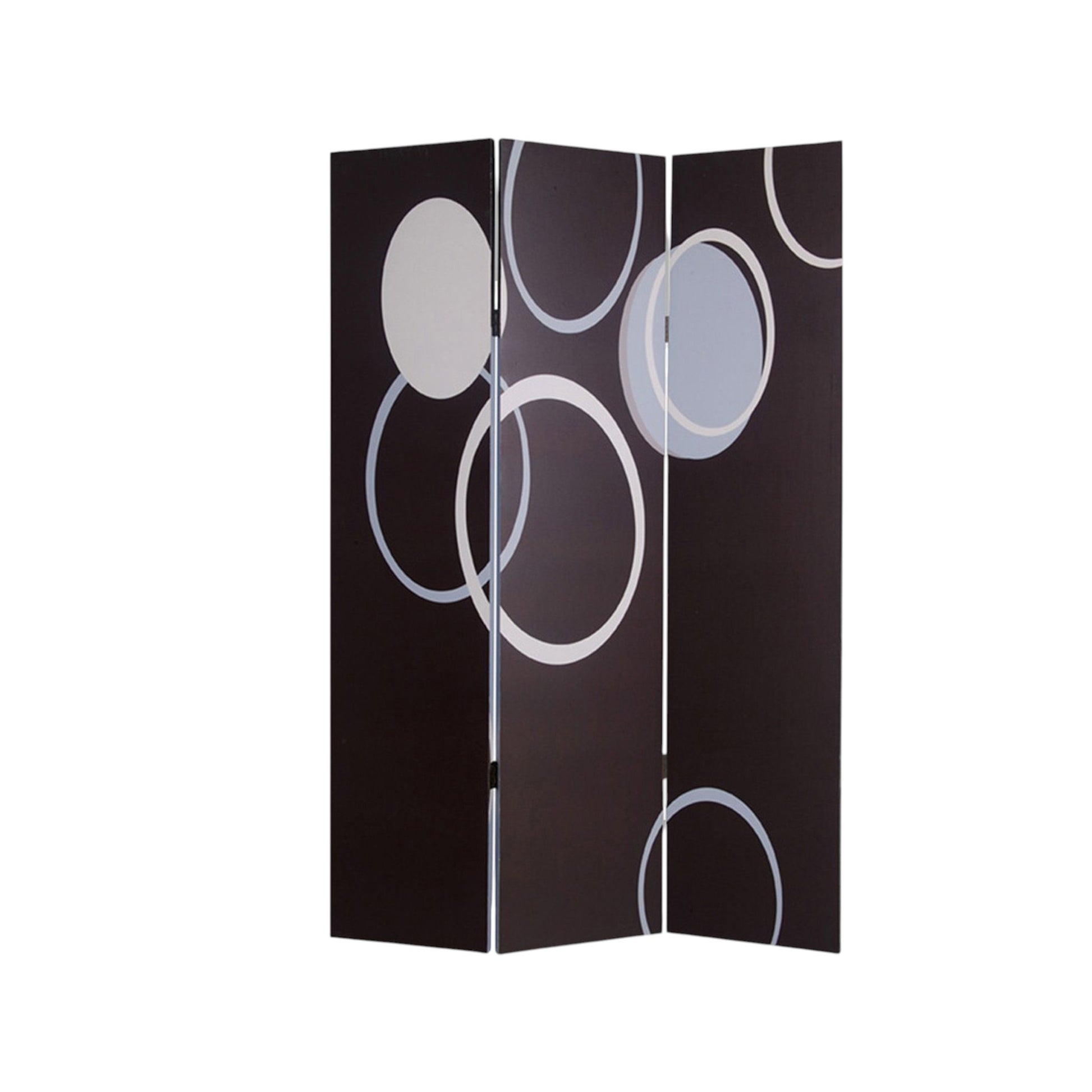 48" X 72" Muti Color Black Metal 3 Panel Screen-Room Dividers-DECOROLALA