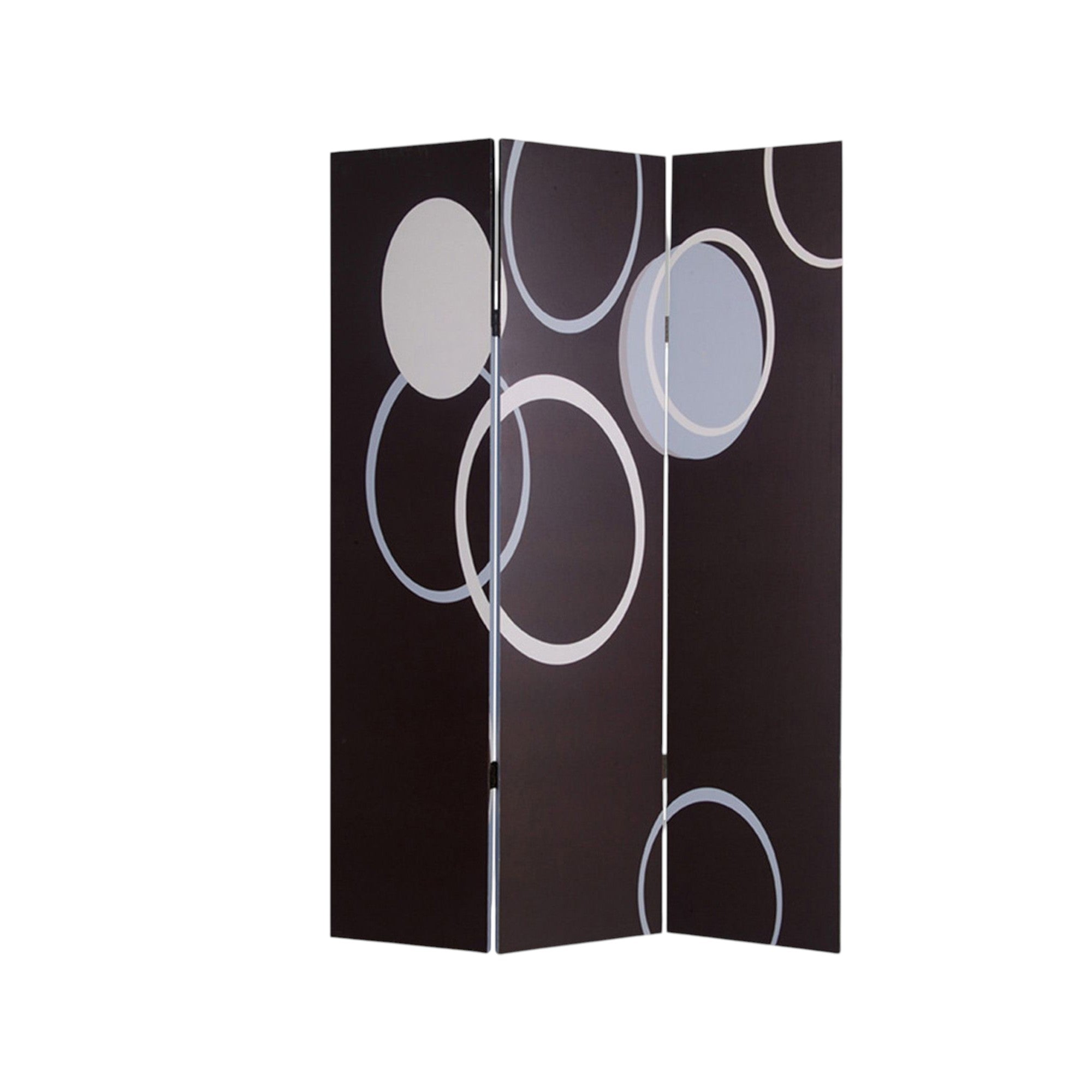 48" X 72" Muti Color Black Metal 3 Panel Screen-Room Dividers-DECOROLALA