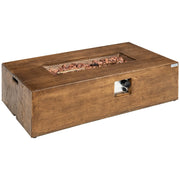 48 x 27Inch Outdoor Gas Fire Pit Table 50 000 BTU with Lava Rocks and Cover-Fire Pit Tables-DECOROLALA