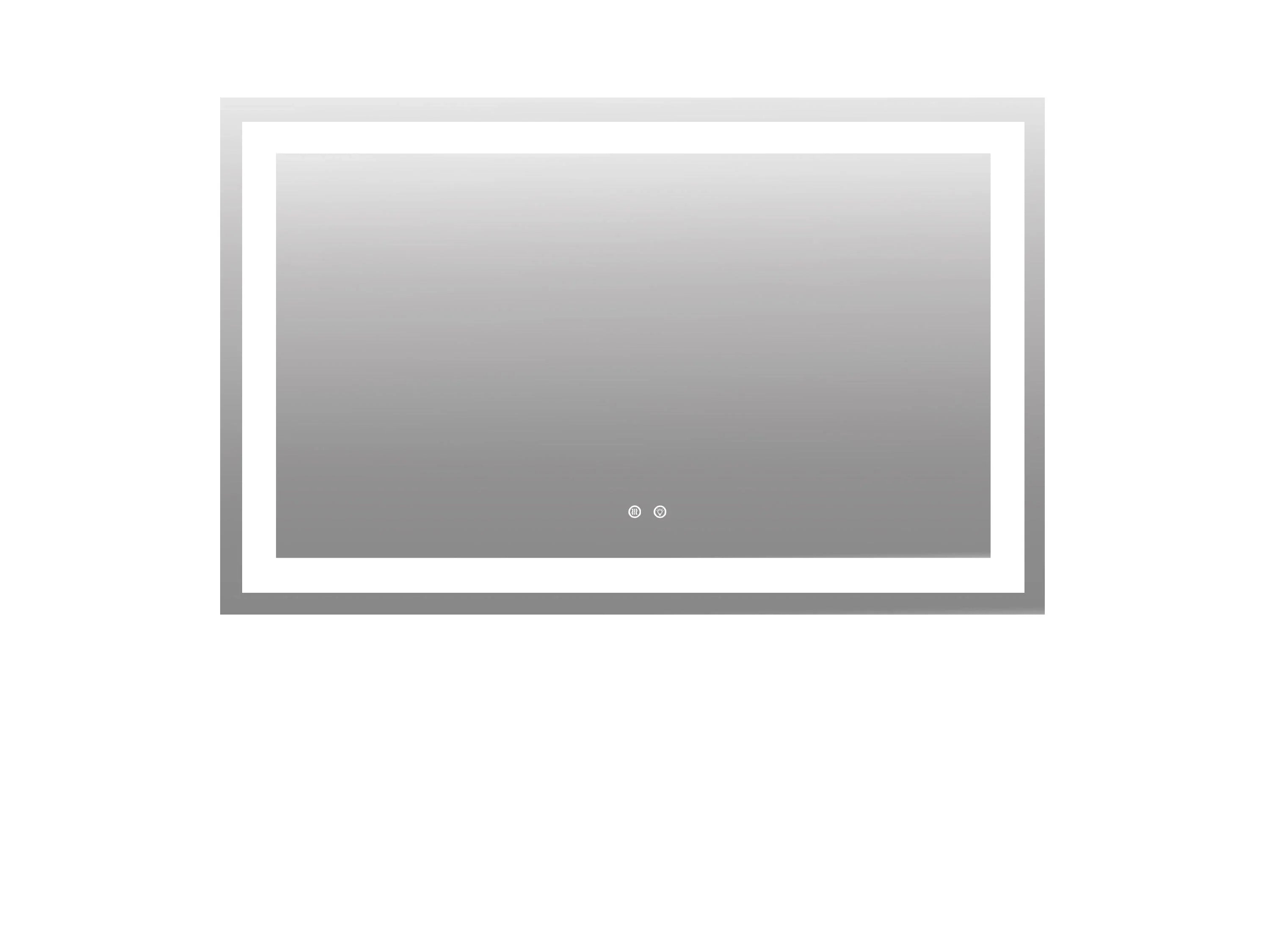 48" x 30" LED Bathroom Mirror with Four-Sided Frost Lighting & Touch Dimming-Migration_Mirrors-DECOROLALA