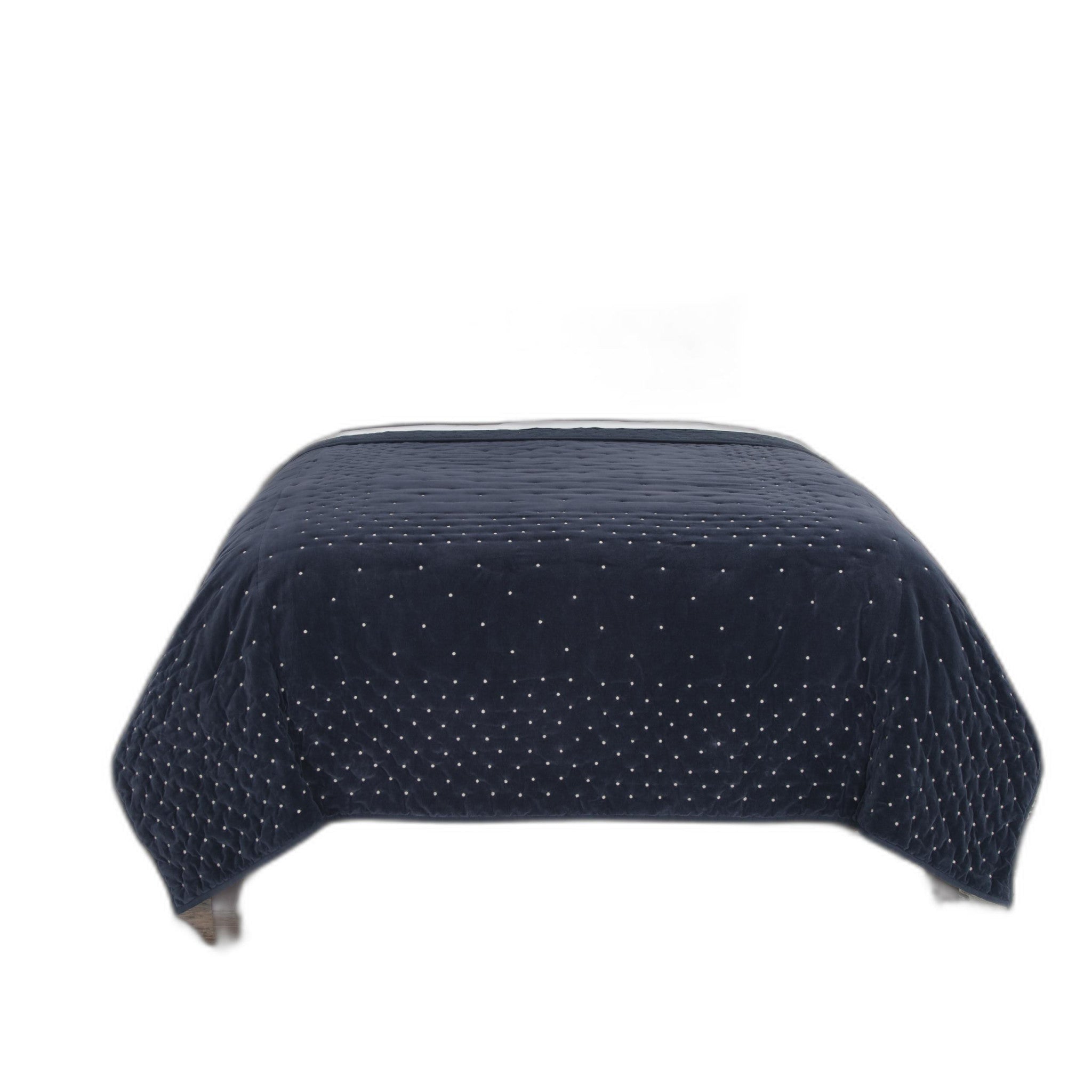 Indigo Polka Dots King Quilt-Comforters and Quilts-DECOROLALA