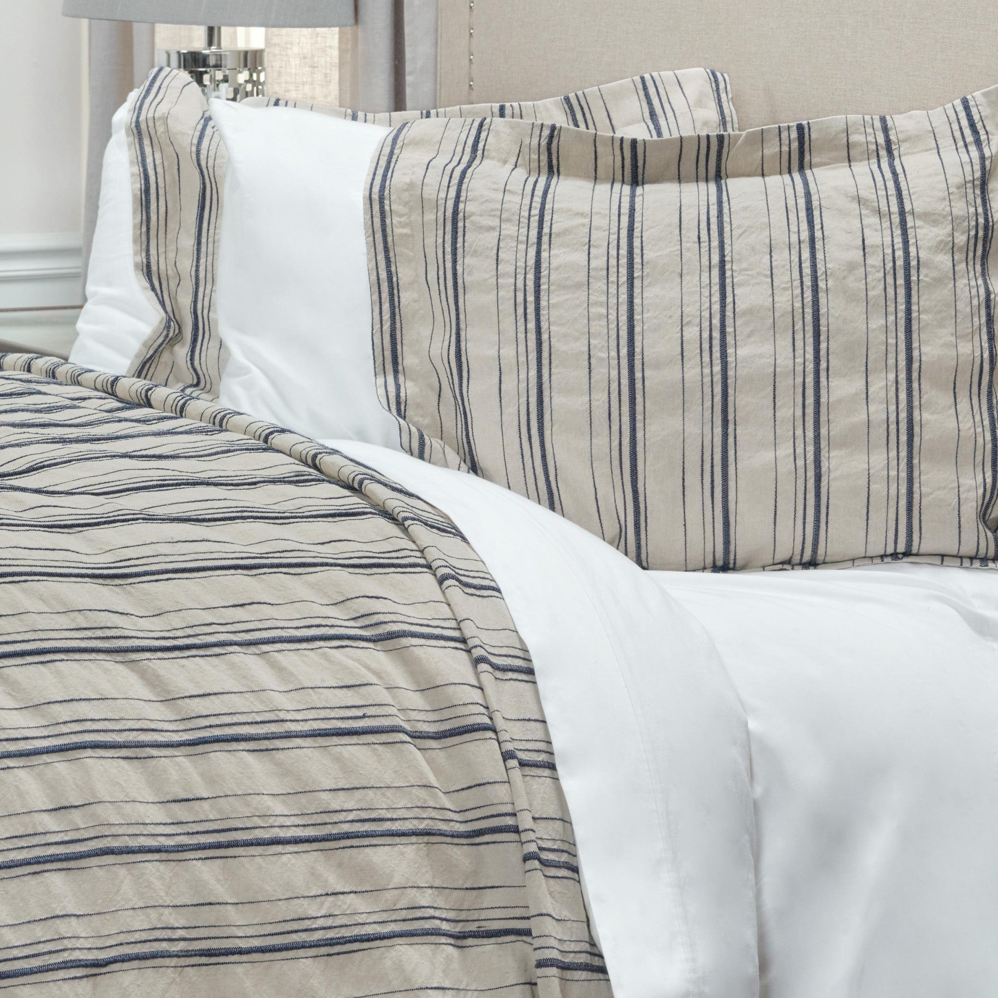 Natural King Linen 300 Thread Count Dry Clean Only Duvet Cover-Down Comforters and Duvets-DECOROLALA