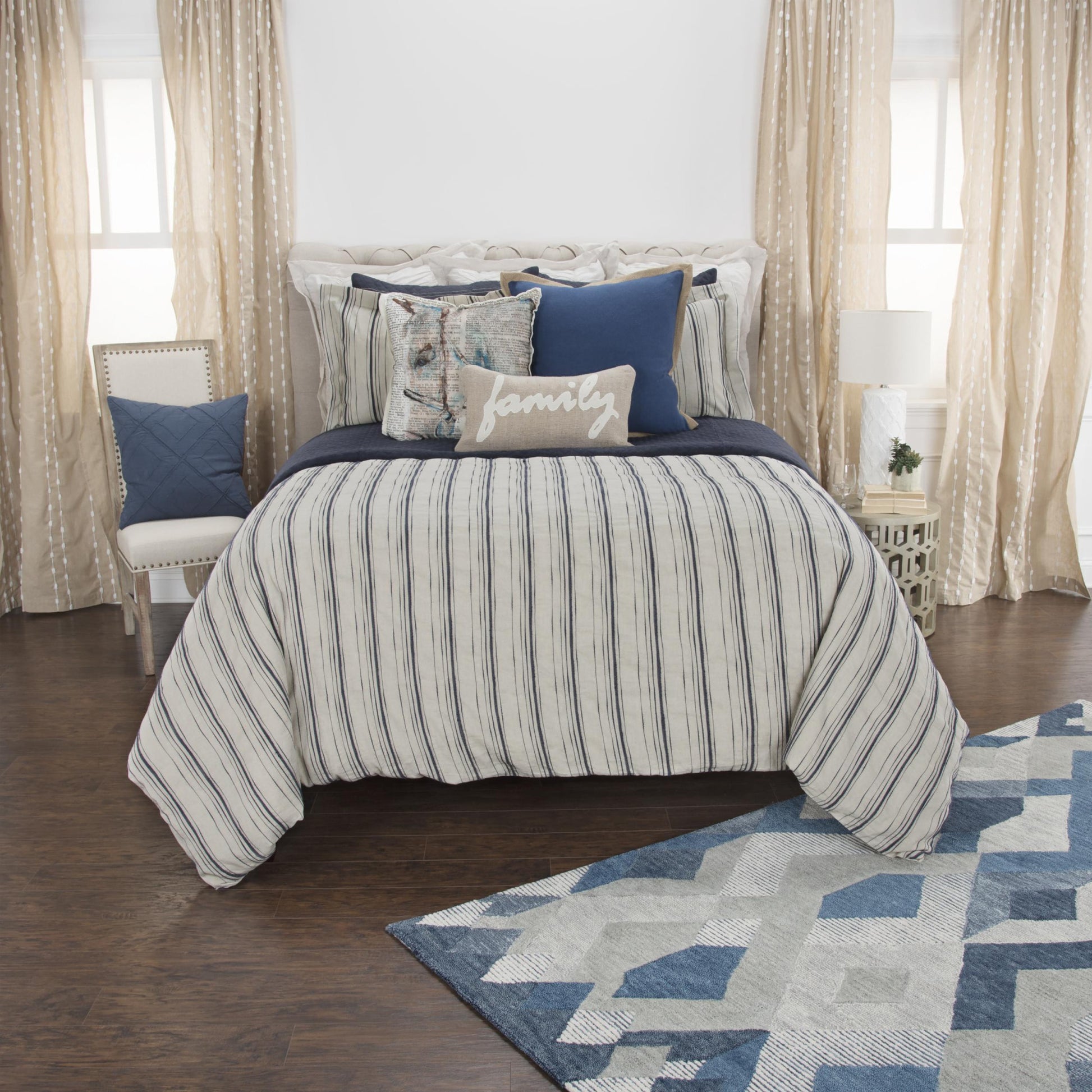 Natural King Linen 300 Thread Count Dry Clean Only Duvet Cover-Down Comforters and Duvets-DECOROLALA