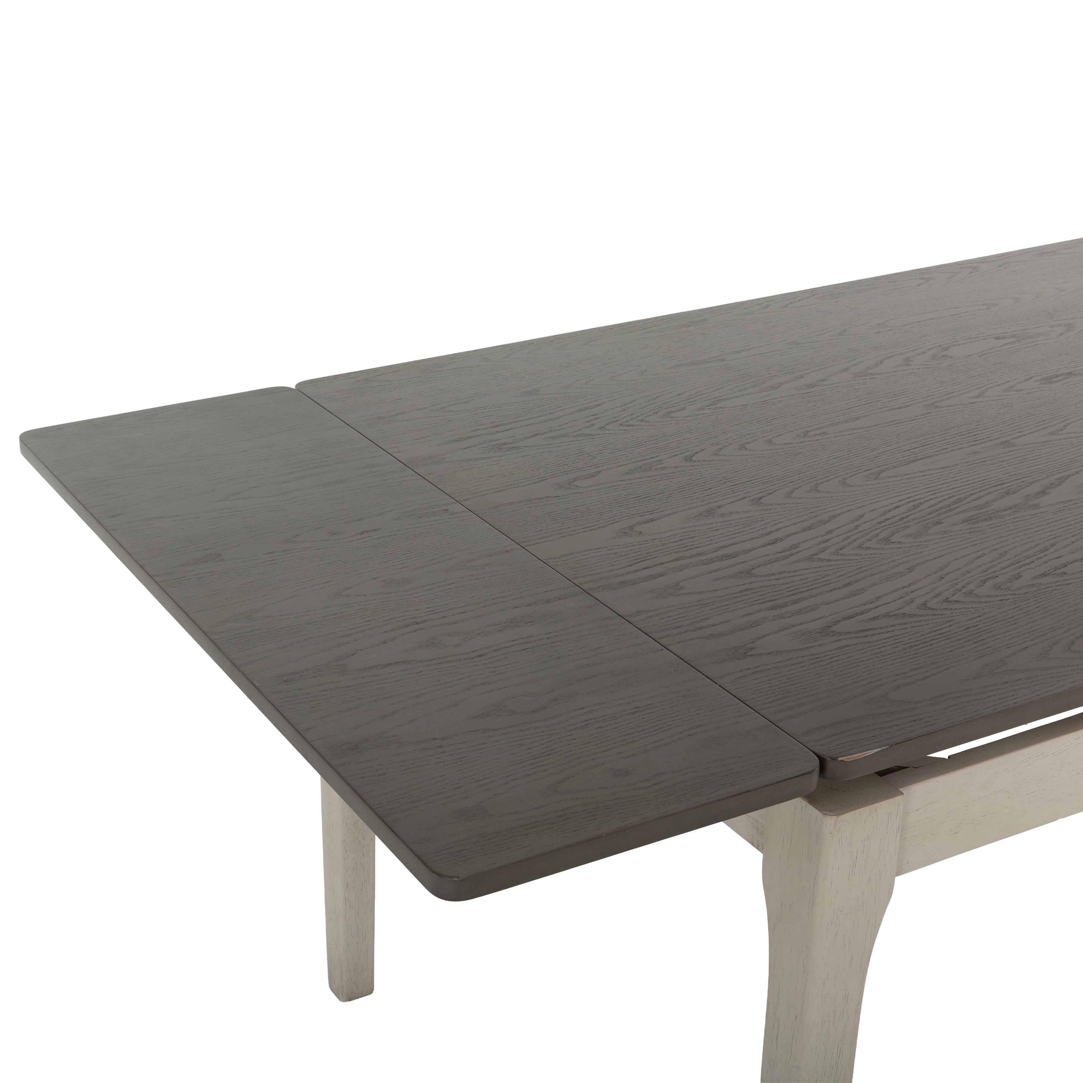 Moore 5-Piece Extendable Dining Set - Gray Rubberwood 59-83"W