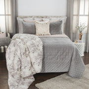 Gray Polka Dots King Quilt-Comforters and Quilts-DECOROLALA