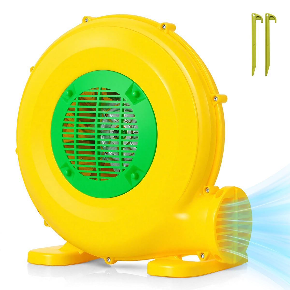 480W Bounce House Blower with Handle and Ground Stakes-Air Blowers-DECOROLALA