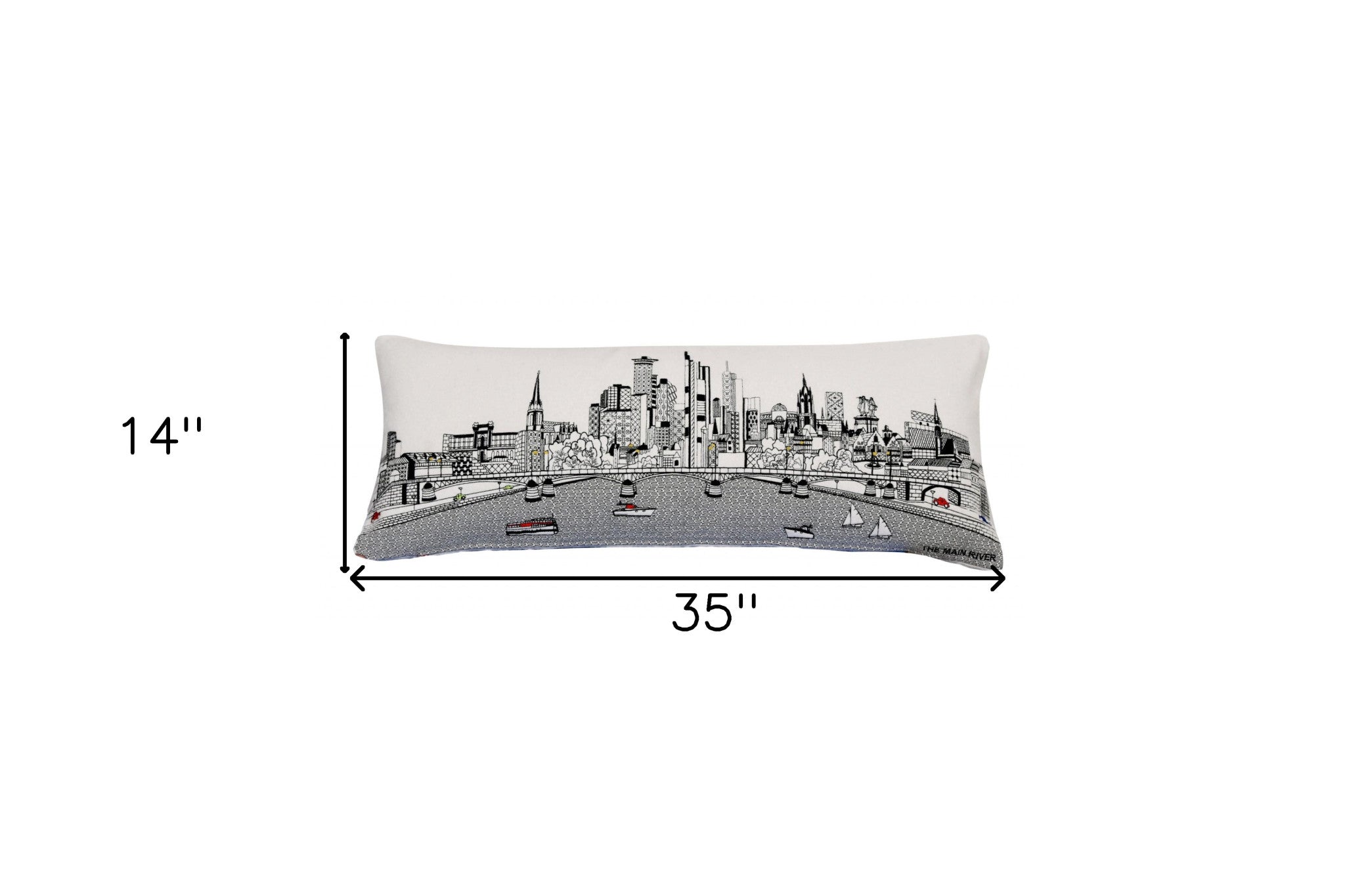 14" X 35" Cream Hometown Pride Wool Lumbar Throw Pillow-Accent Throw Pillows-DECOROLALA