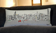 14" X 35" Cream Hometown Pride Wool Lumbar Throw Pillow-Accent Throw Pillows-DECOROLALA