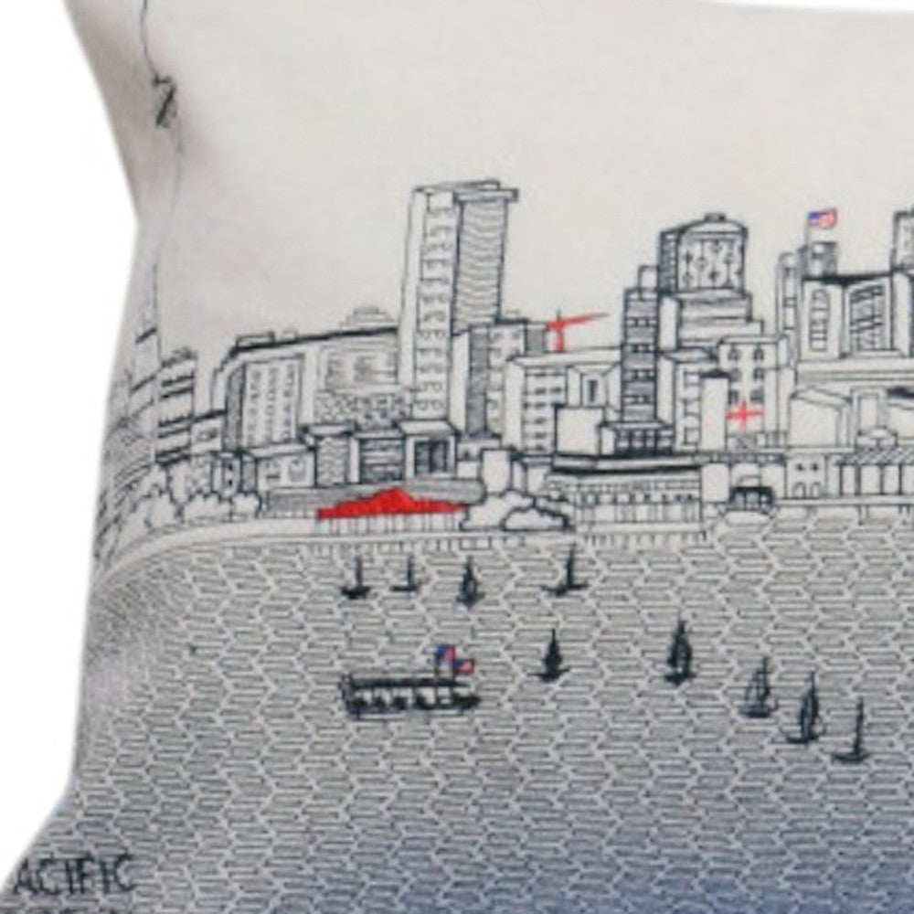 14" X 35" Cream Hometown Pride Wool Lumbar Throw Pillow-Accent Throw Pillows-DECOROLALA