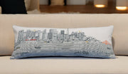 14" X 35" Cream Hometown Pride Wool Lumbar Throw Pillow-Accent Throw Pillows-DECOROLALA