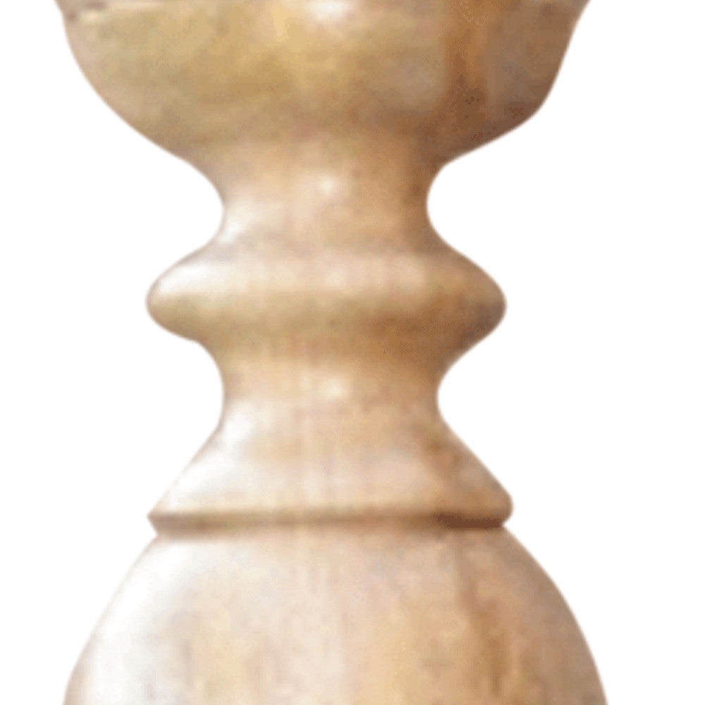 29" Natural Floor Solid Wood Candle Holder-Candle Holders-DECOROLALA
