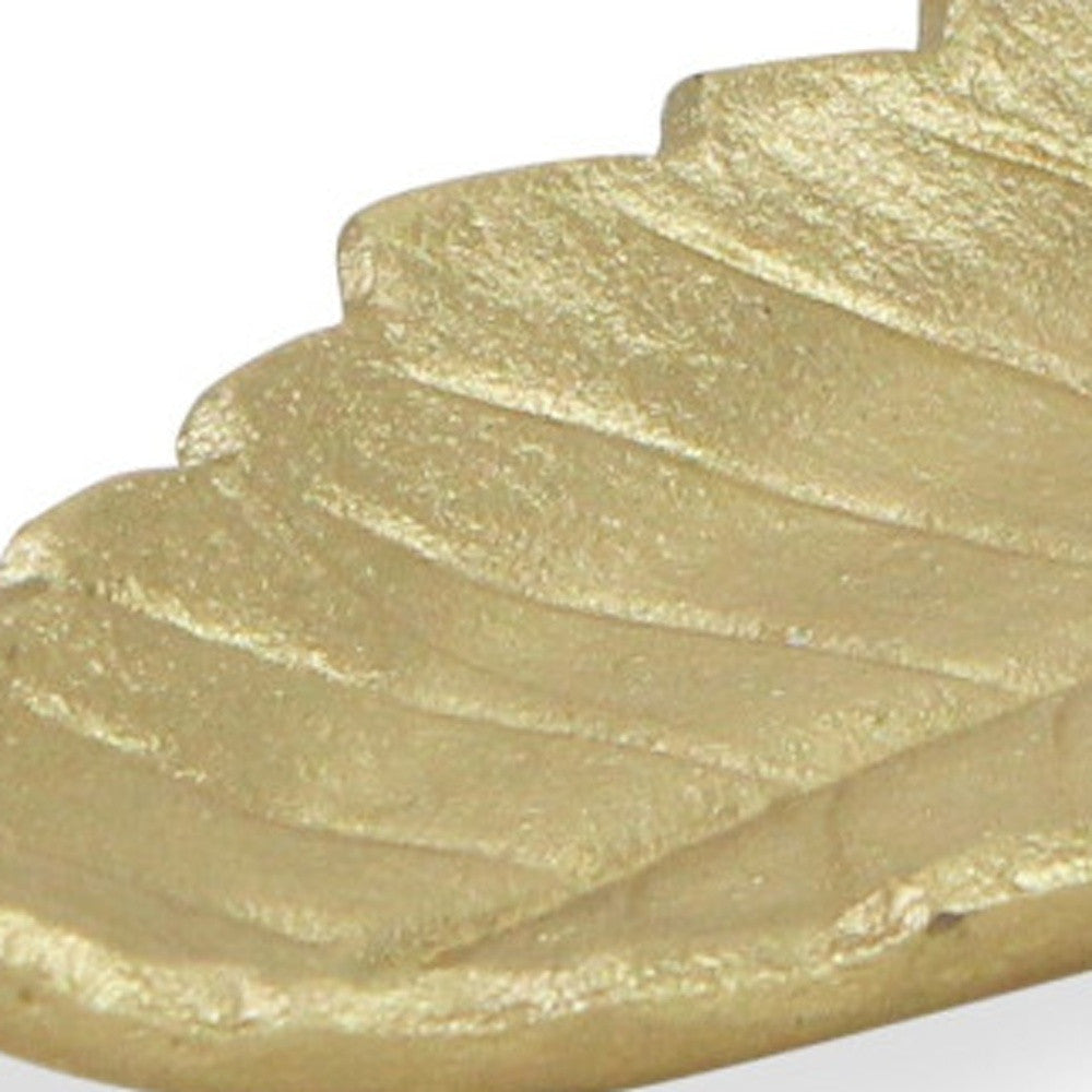 10" Gold Cast Iron Leaf Vanity Tray-7