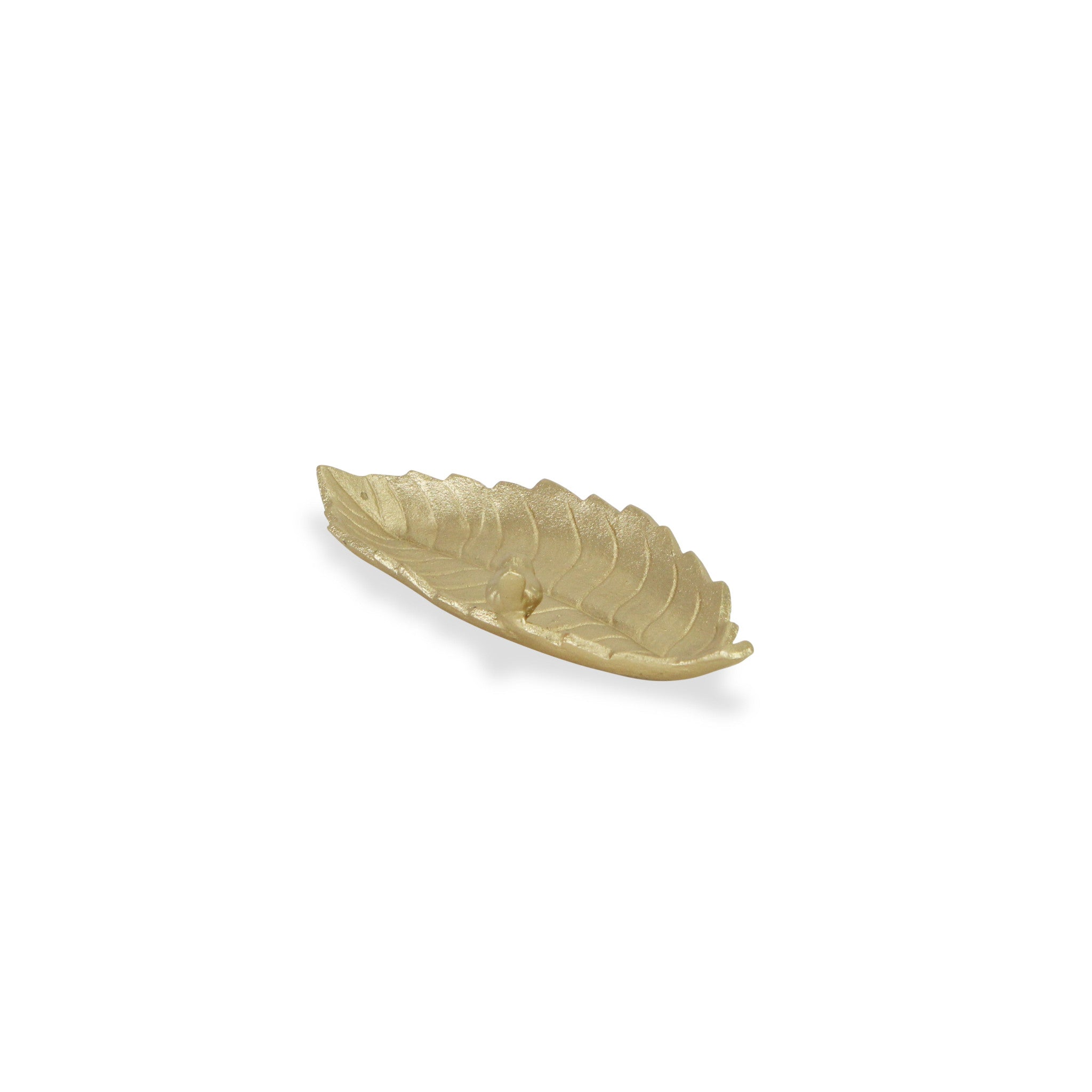 10" Gold Cast Iron Leaf Vanity Tray-6