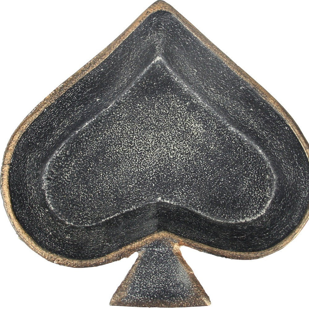 6" Black Novelty Cast Iron Handmade Vanity Tray-3