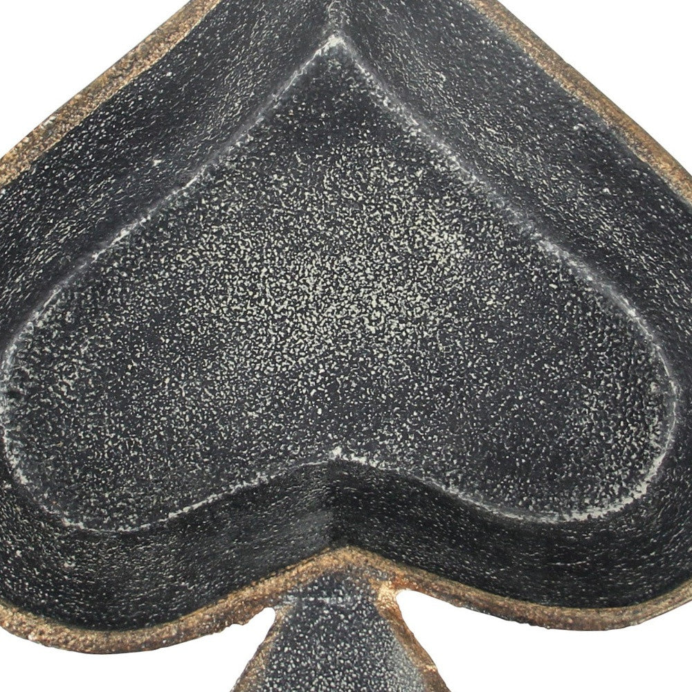 6" Black Novelty Cast Iron Handmade Vanity Tray-4