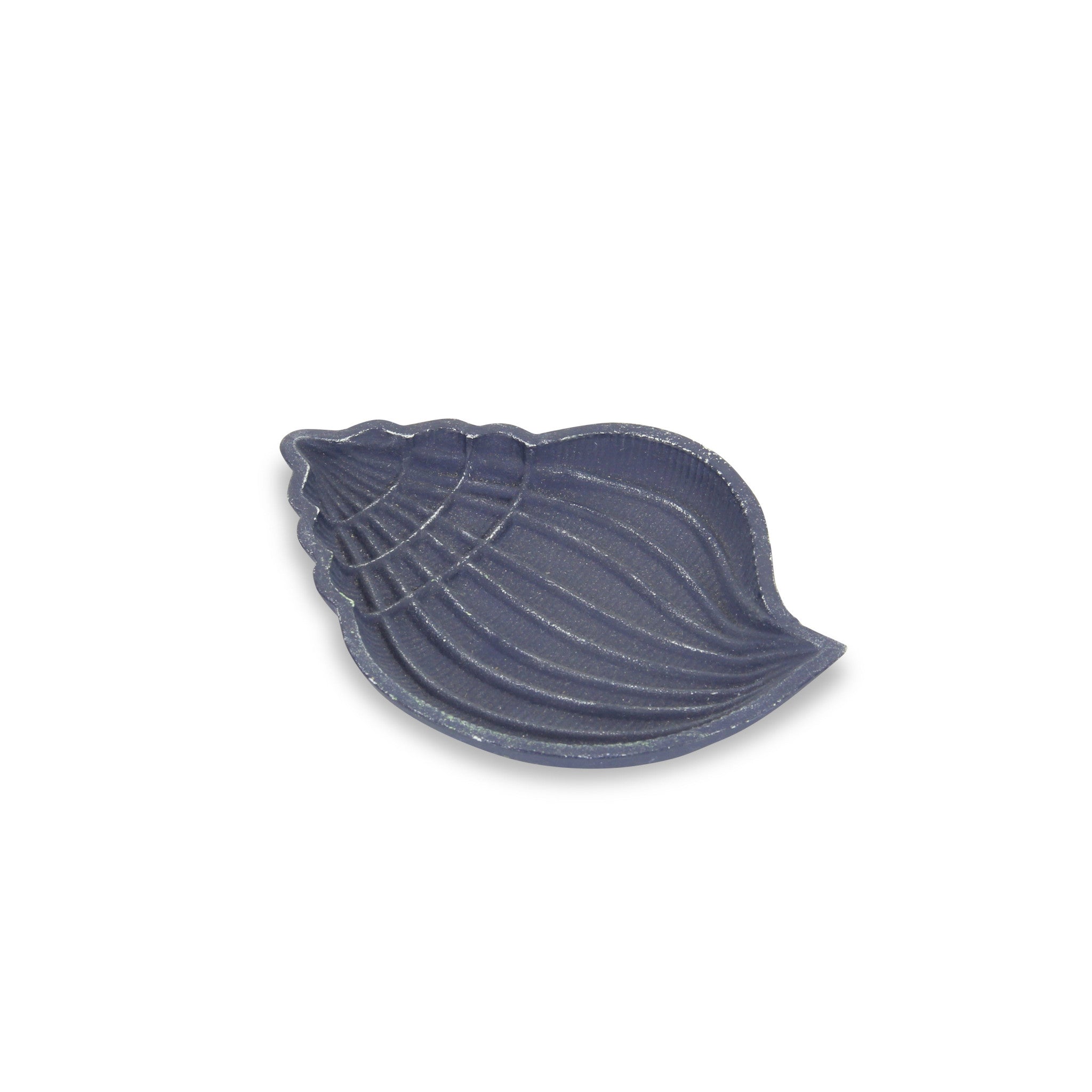 6" Blue Conch Shell Cast Iron Vanity Tray-1