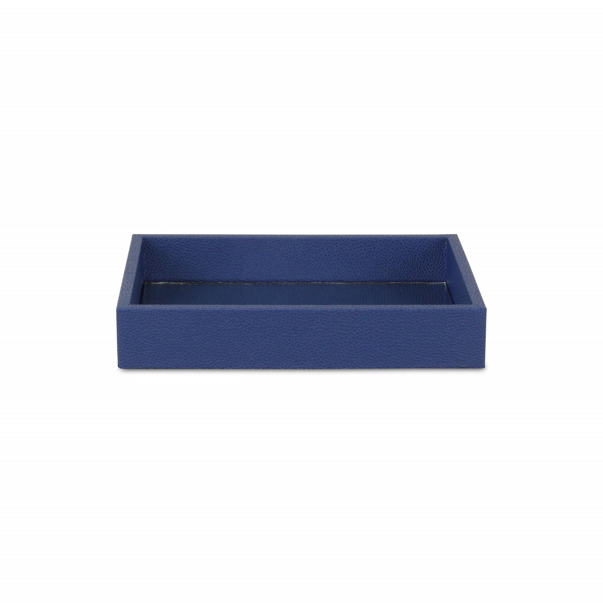 10" Navy Blue Rectangular Wood Handmade Tray-1