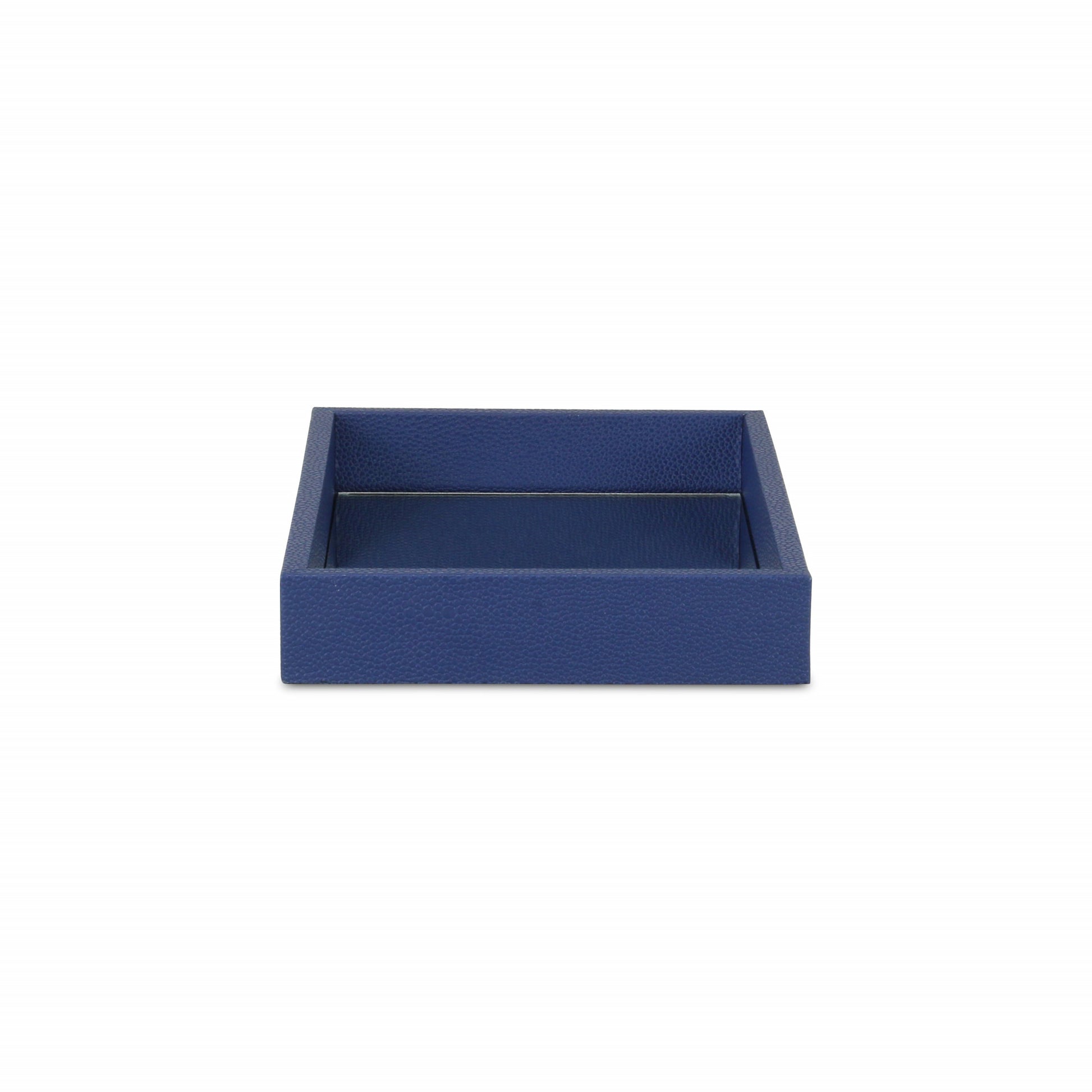 10" Navy Blue Rectangular Wood Handmade Tray-4