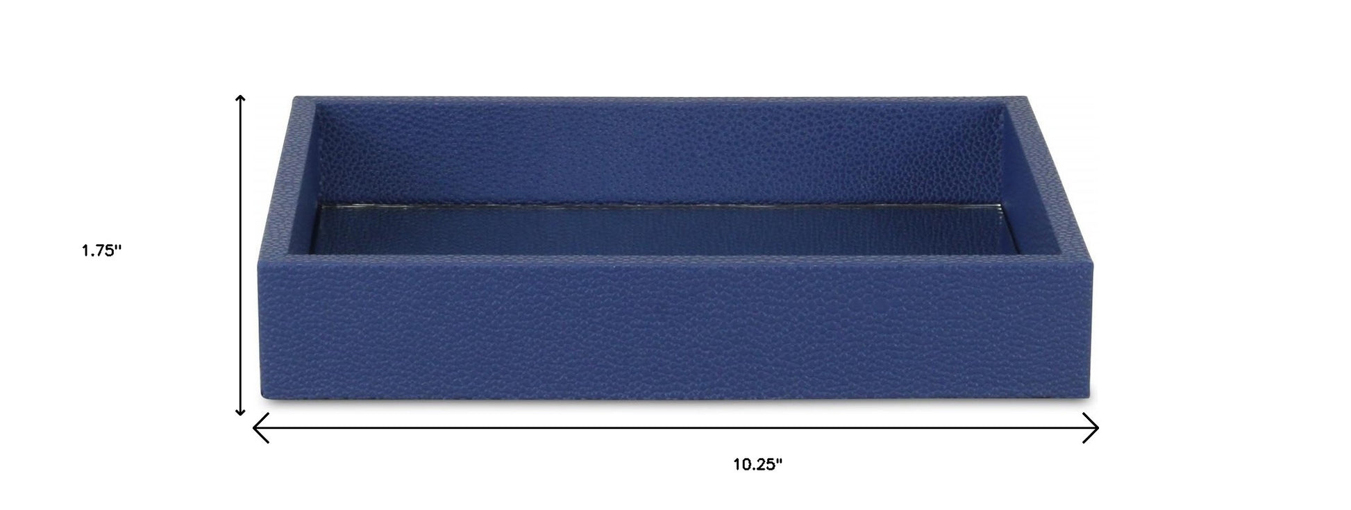 10" Navy Blue Rectangular Wood Handmade Tray-8