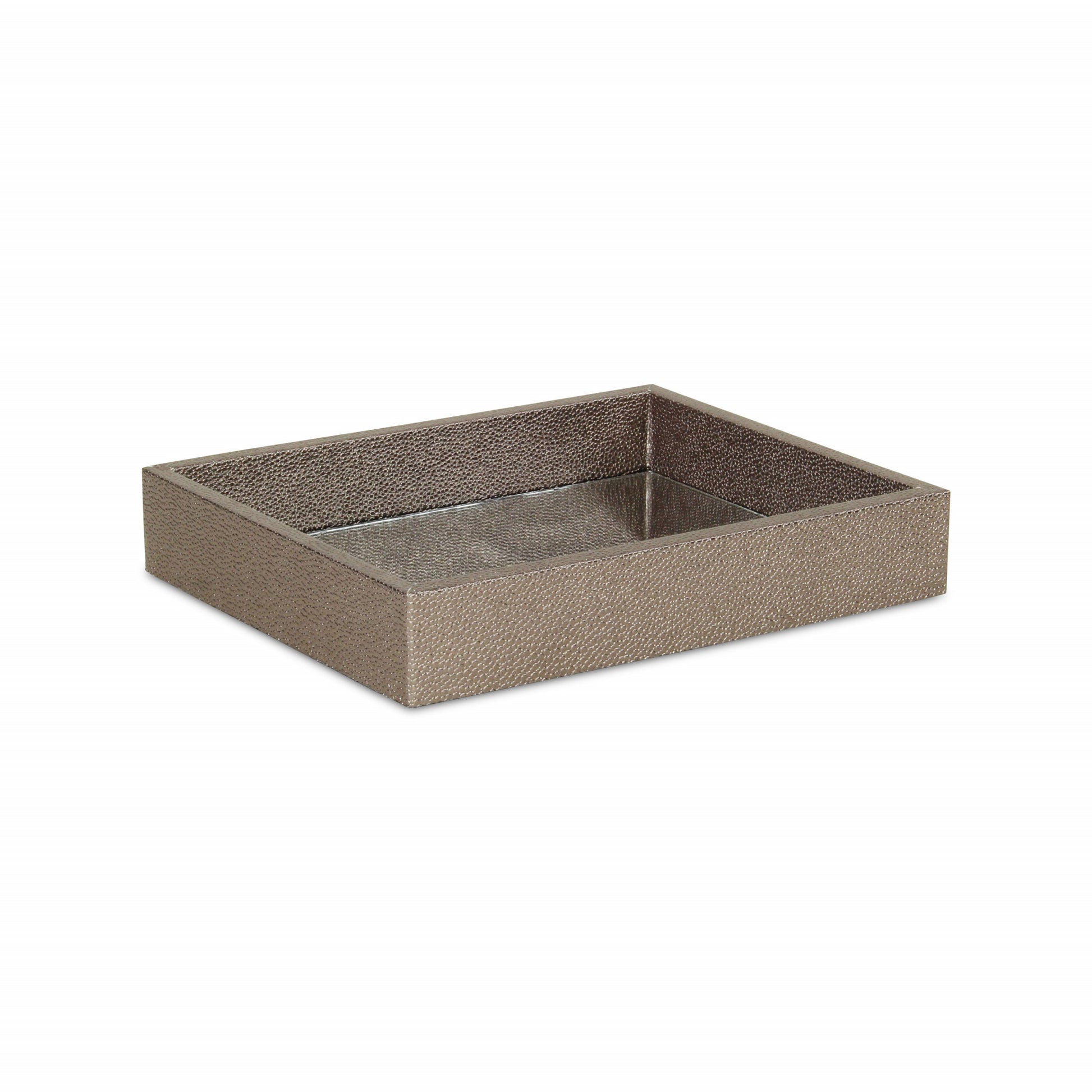 10" Gray Rectangular Wood Handmade Tray-2