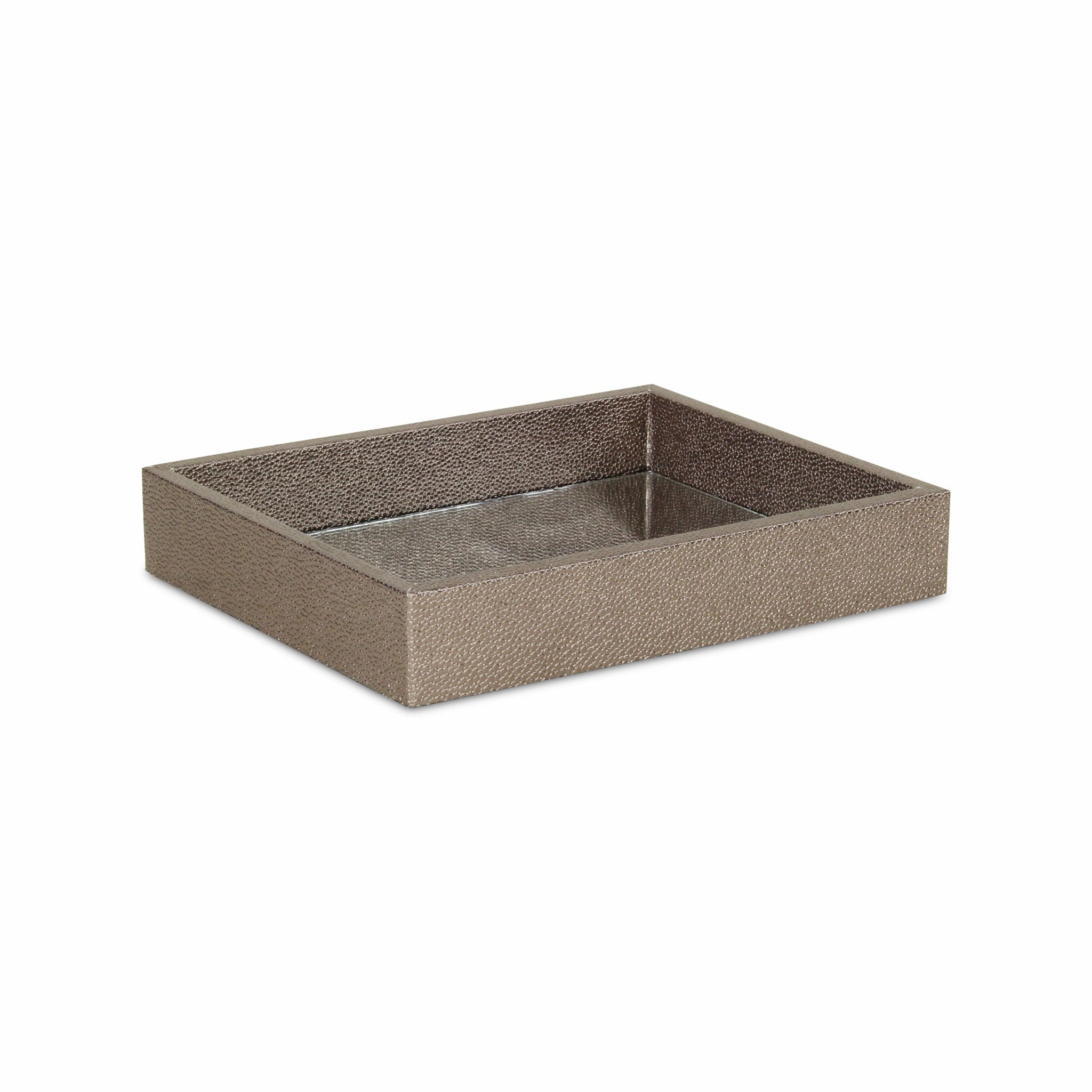 10" Gray Rectangular Wood Handmade Tray-2
