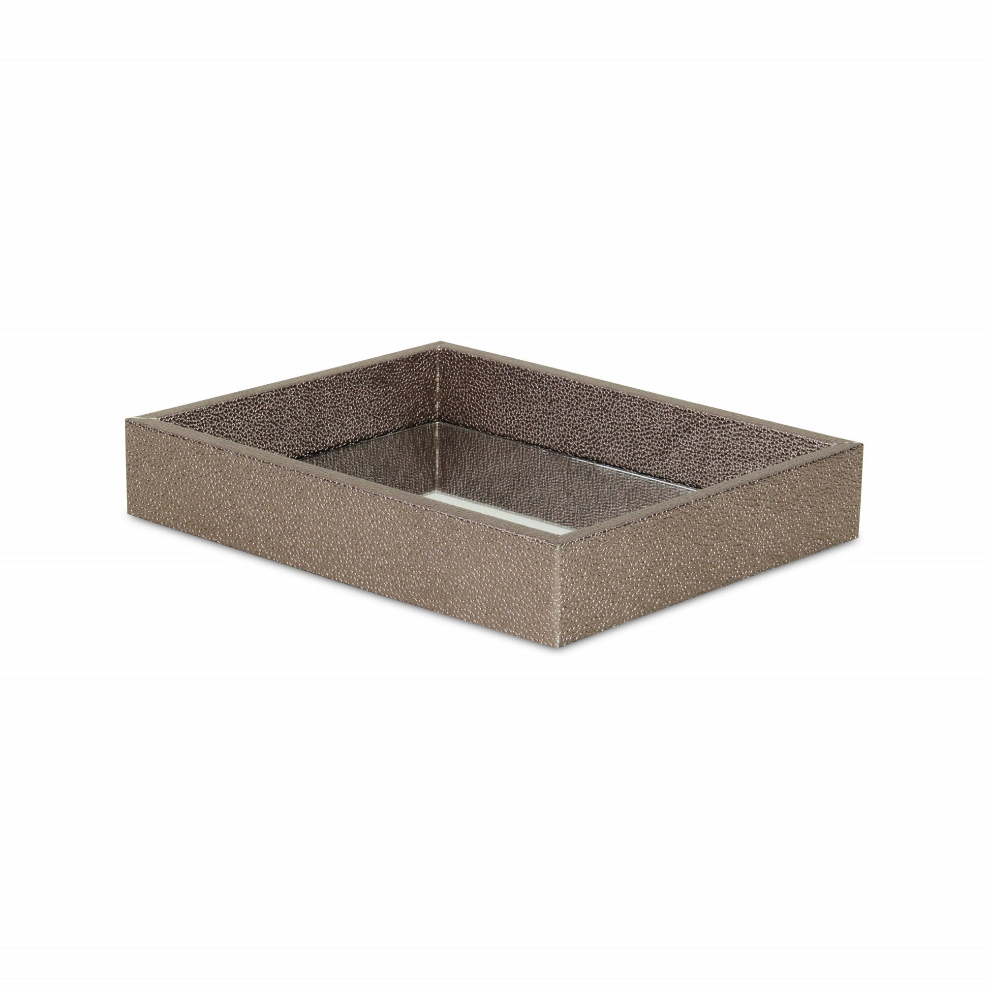 10" Gray Rectangular Wood Handmade Tray-1