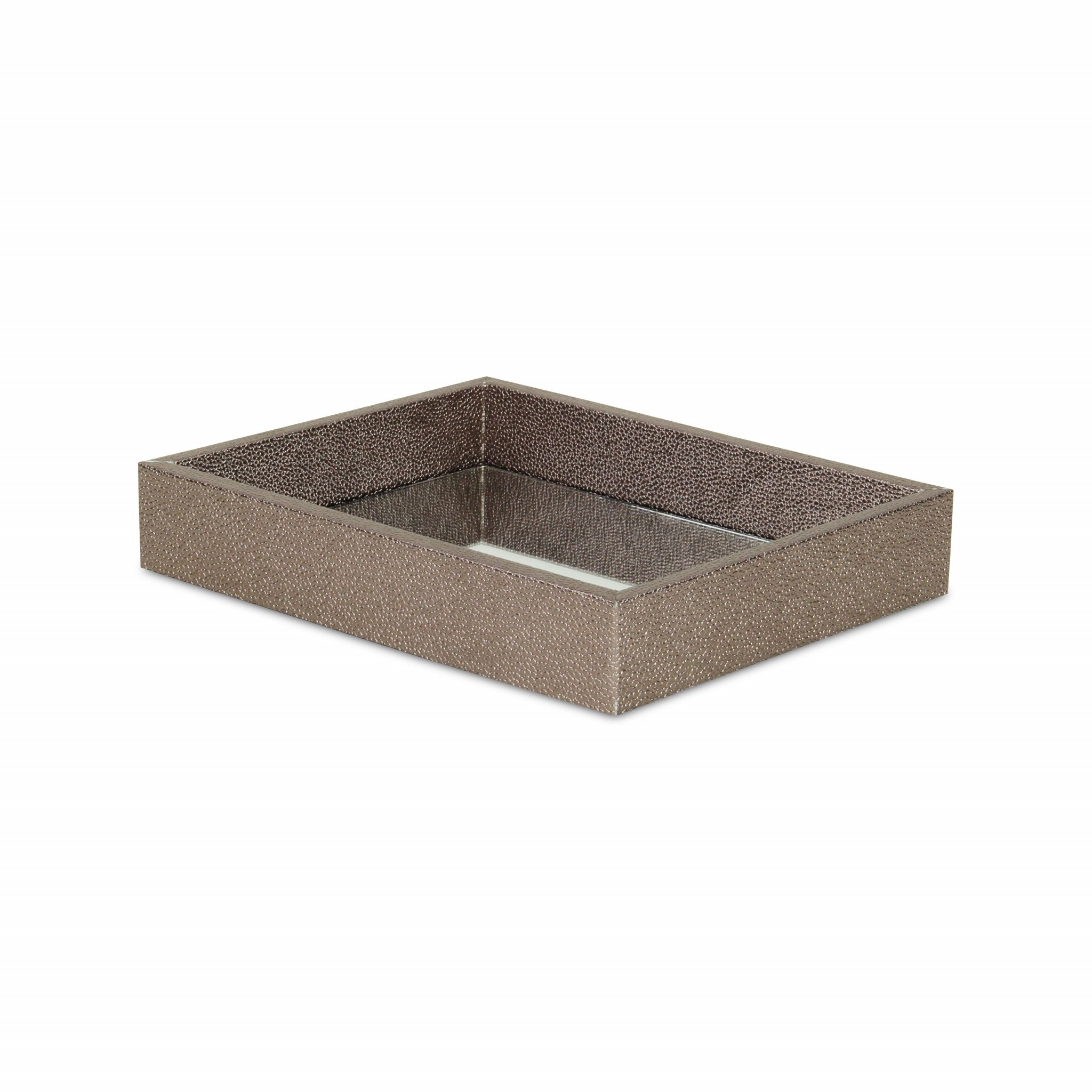 10" Gray Rectangular Wood Handmade Tray-1